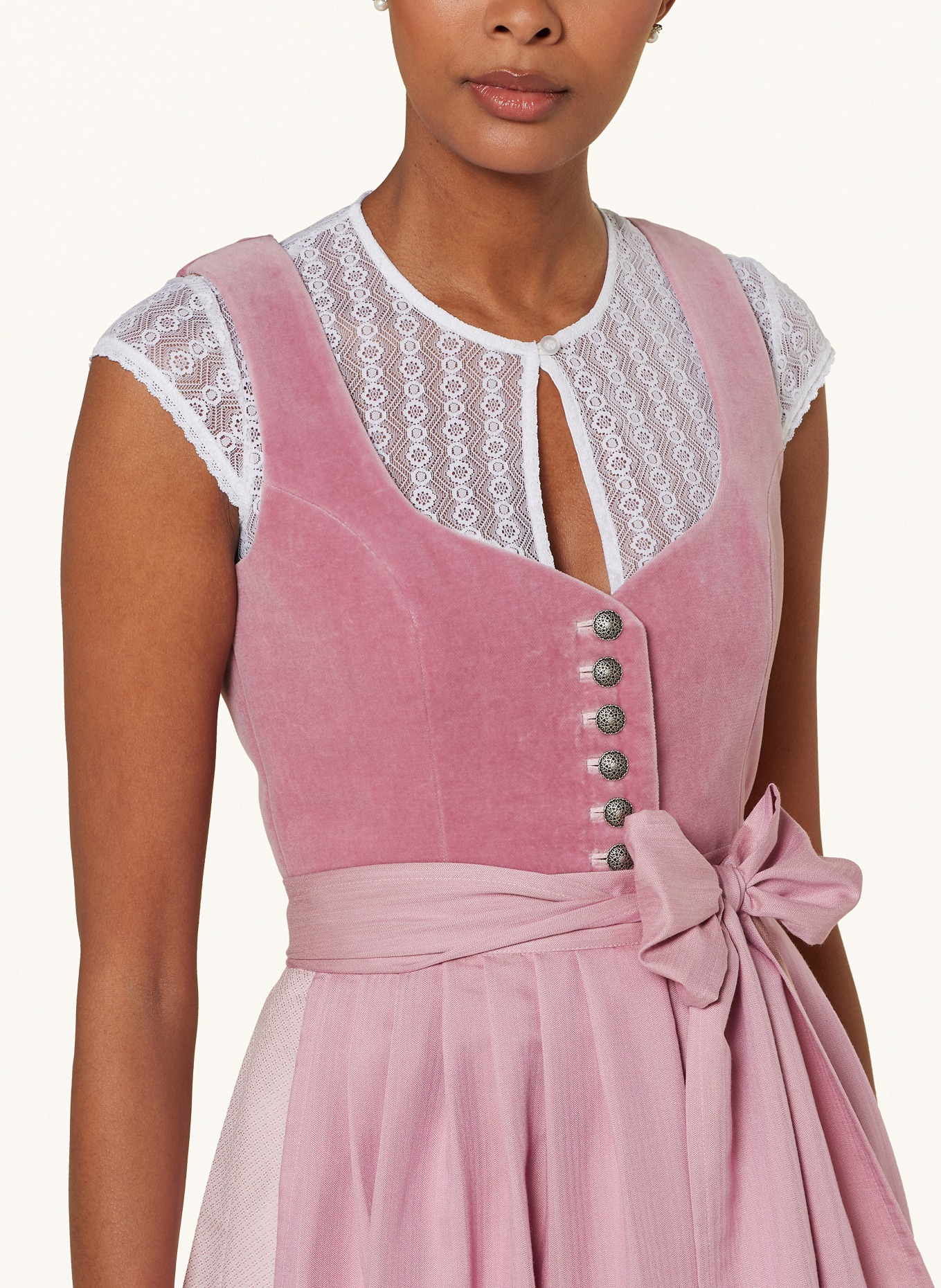Hammerschmid Dirndl blouse DUNJA made of lace, Color: WHITE (Image 3)