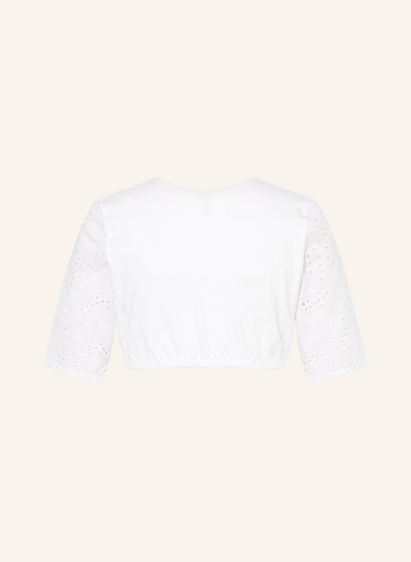Hammerschmid Dirndl blouse BRIGITTE in mixed materials, Color: WHITE (Image 2)