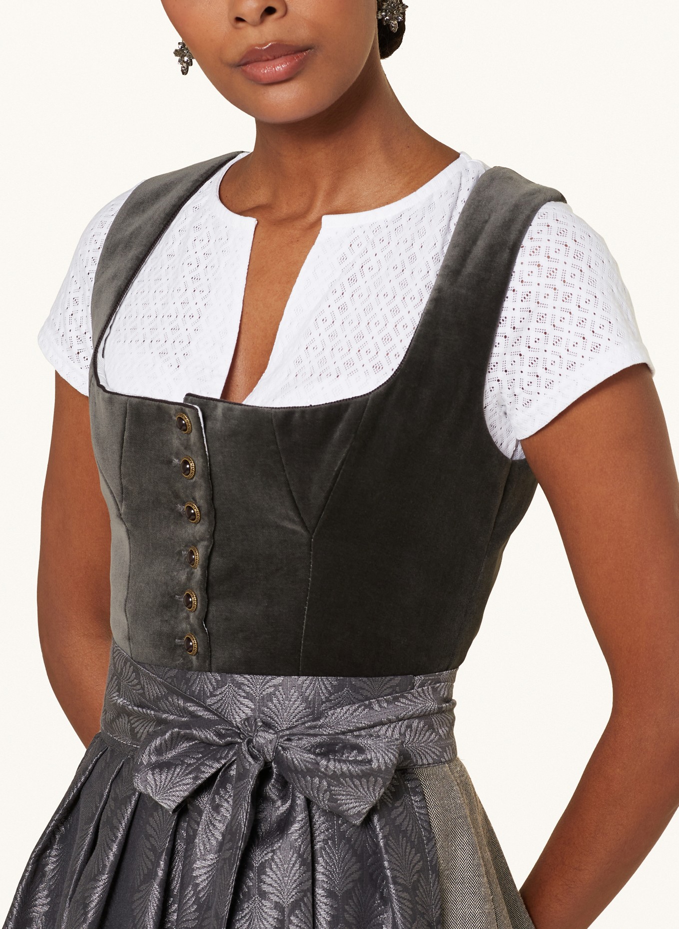 Hammerschmid Dirndl blouse SENTA, Color: WHITE (Image 3)