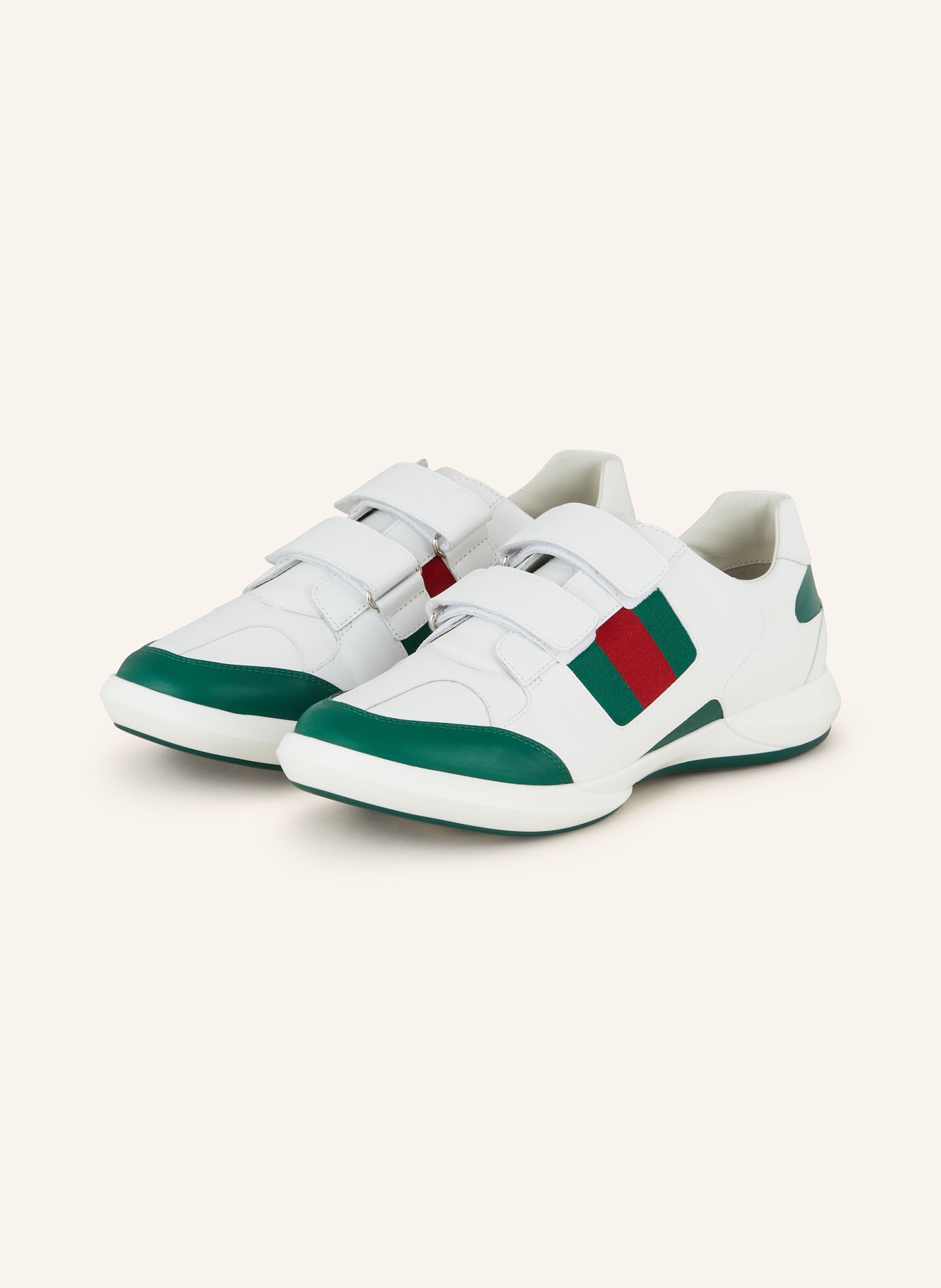 GUCCI Sneaker APOLLO, Farbe: WEISS/ DUNKELGRÜN/ DUNKELROT (Bild 1)