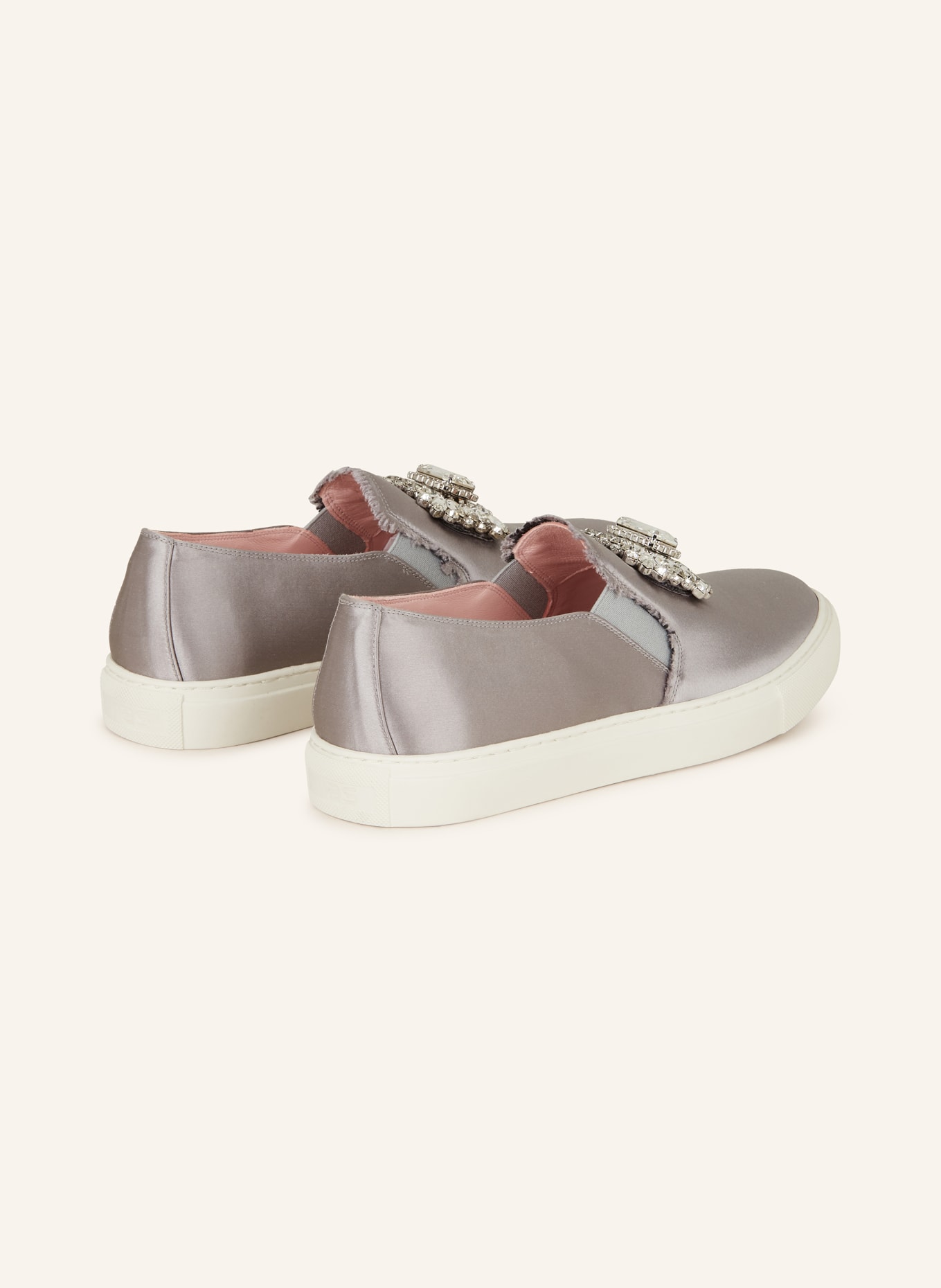 ras Slip-on sneakers REINA with decorative gems, Color: SILVER (Image 2)