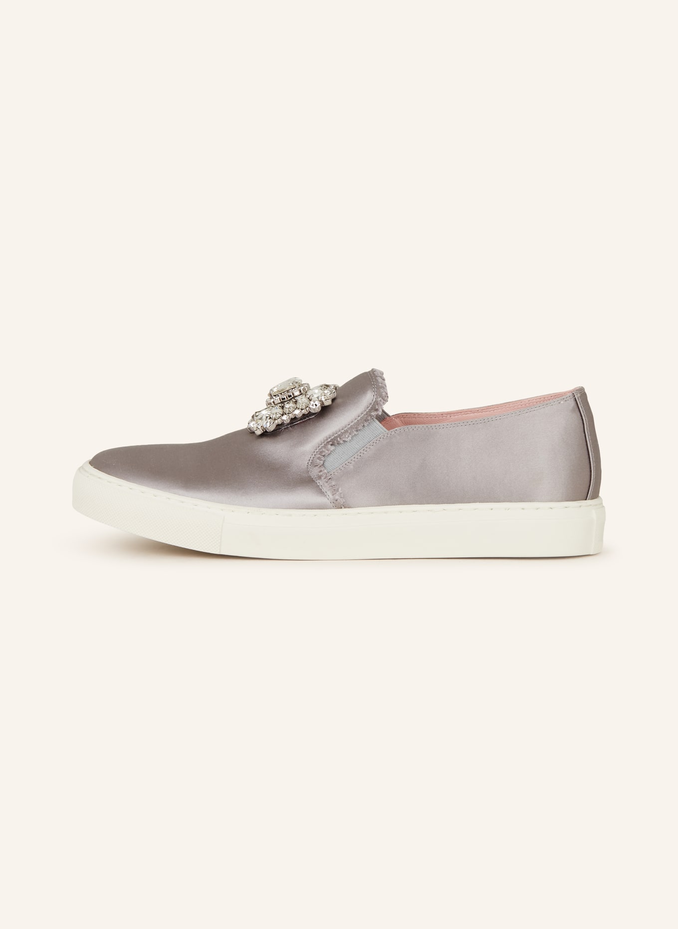 ras Slip-on sneakers REINA with decorative gems, Color: SILVER (Image 4)
