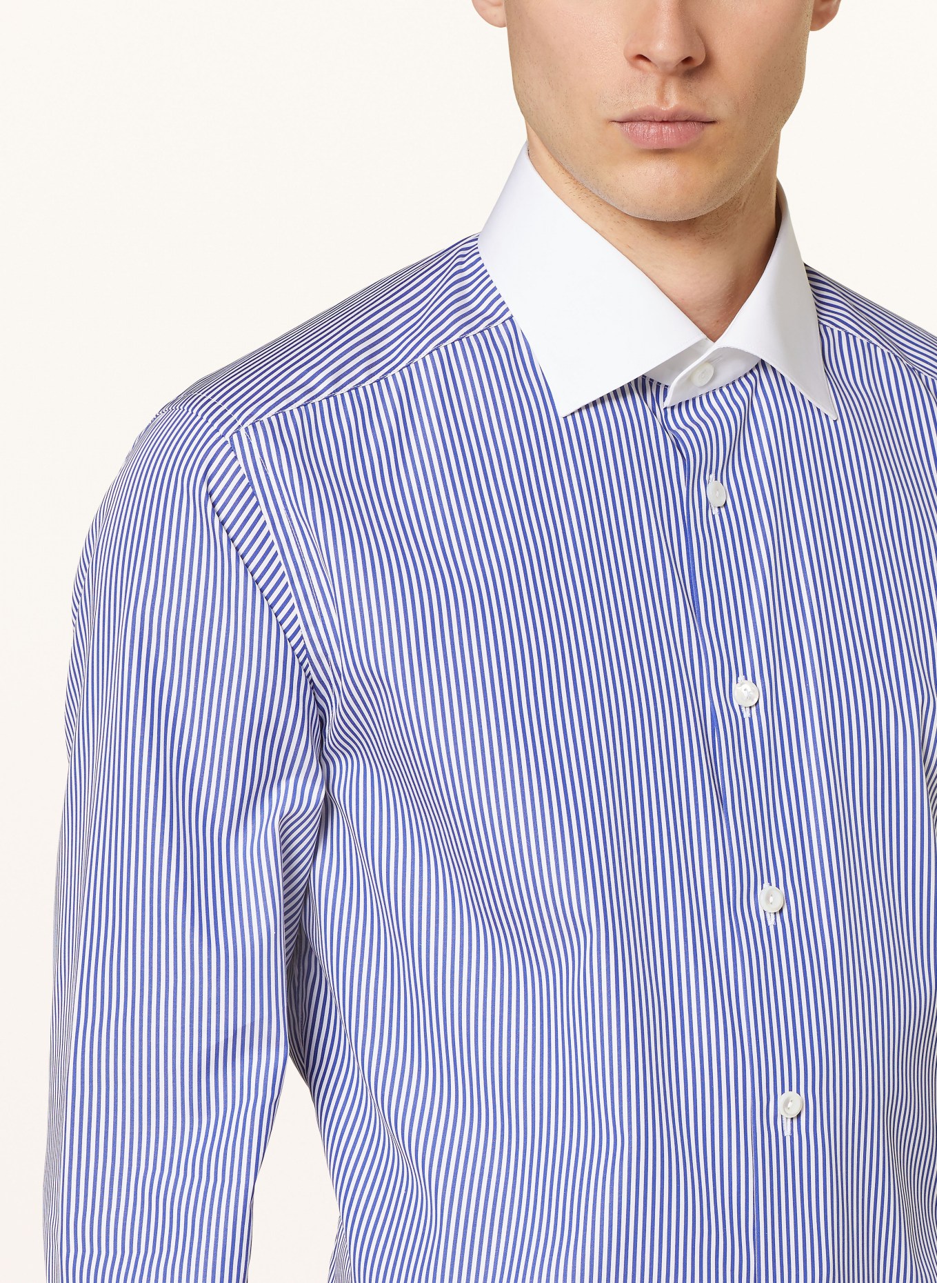ETON Shirt slim fit, Color: DARK BLUE/ WHITE (Image 4)