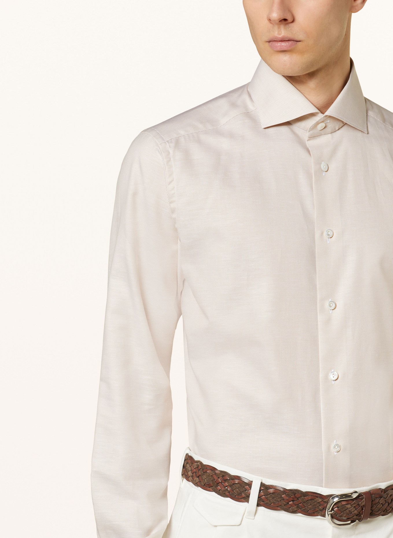 ETON Shirt slim fit, Color: BEIGE (Image 4)