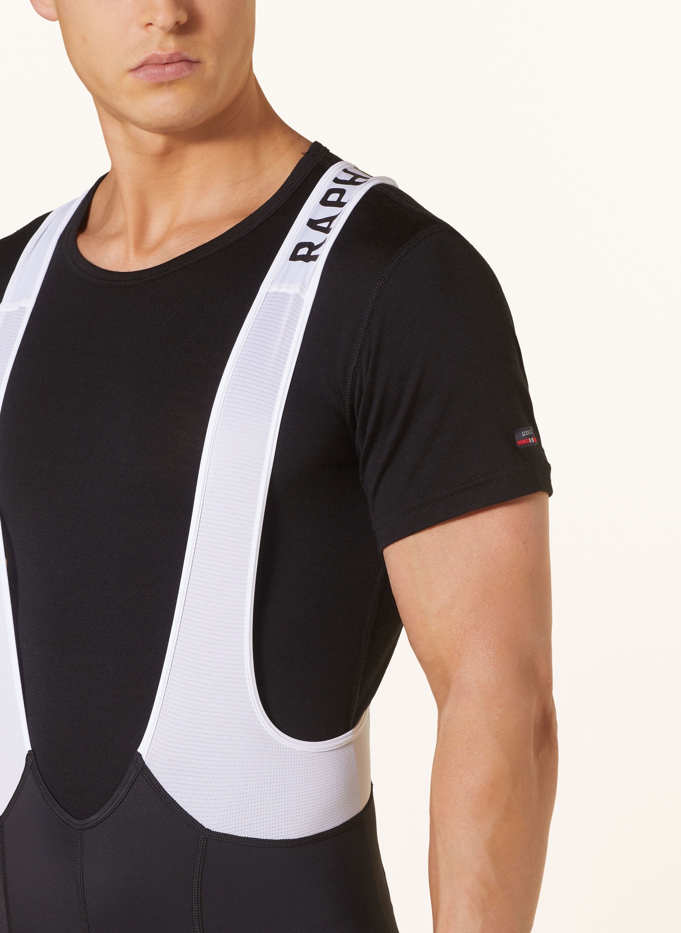 Rapha Cycling shorts PRO TEAM TRAINING BIB with straps and padded insert, Color: BLACK/ WHITE (Image 5)