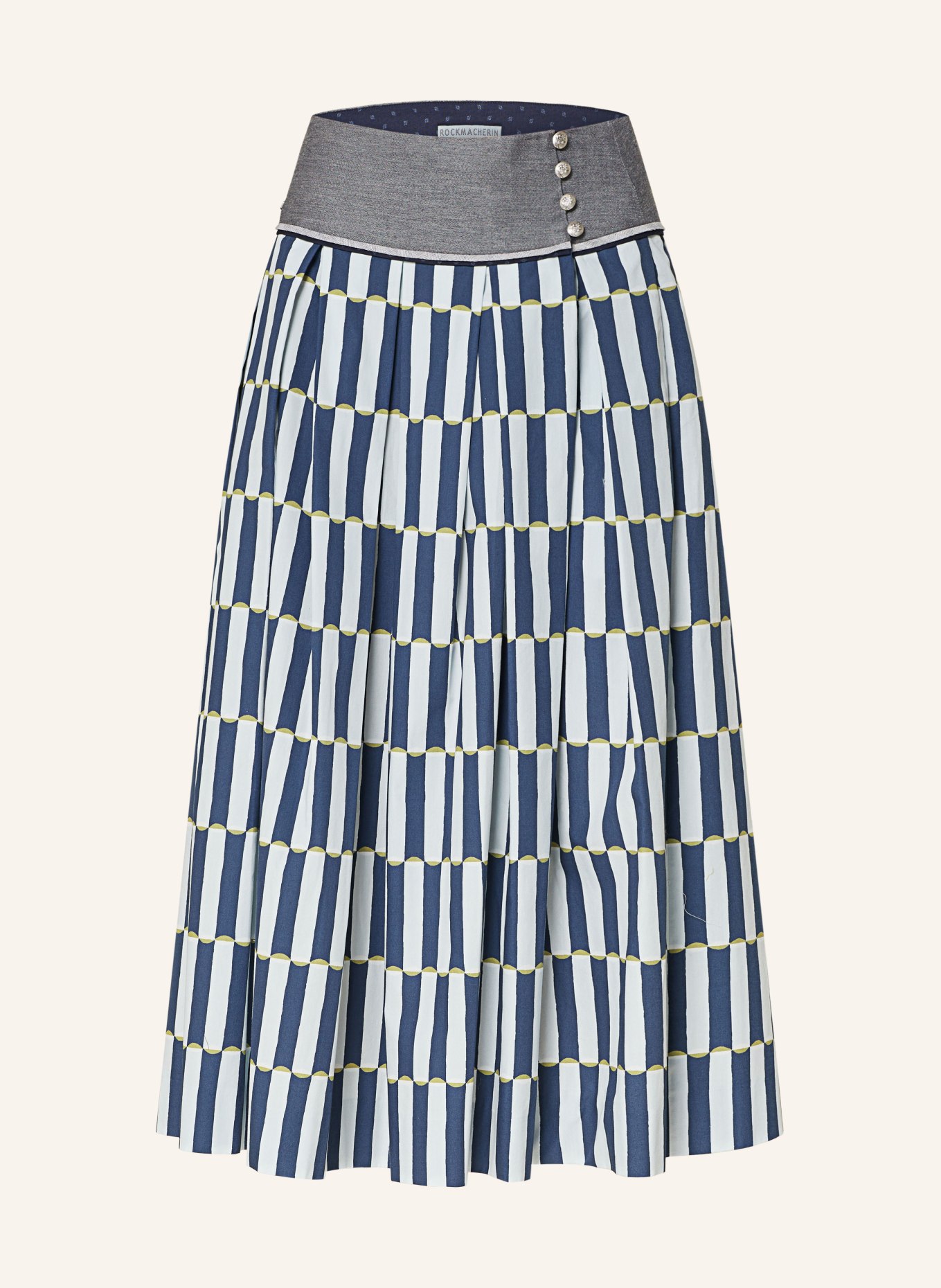 ROCKMACHERIN Trachten skirt WOIKN, Color: DARK BLUE/ LIGHT BLUE (Image 1)