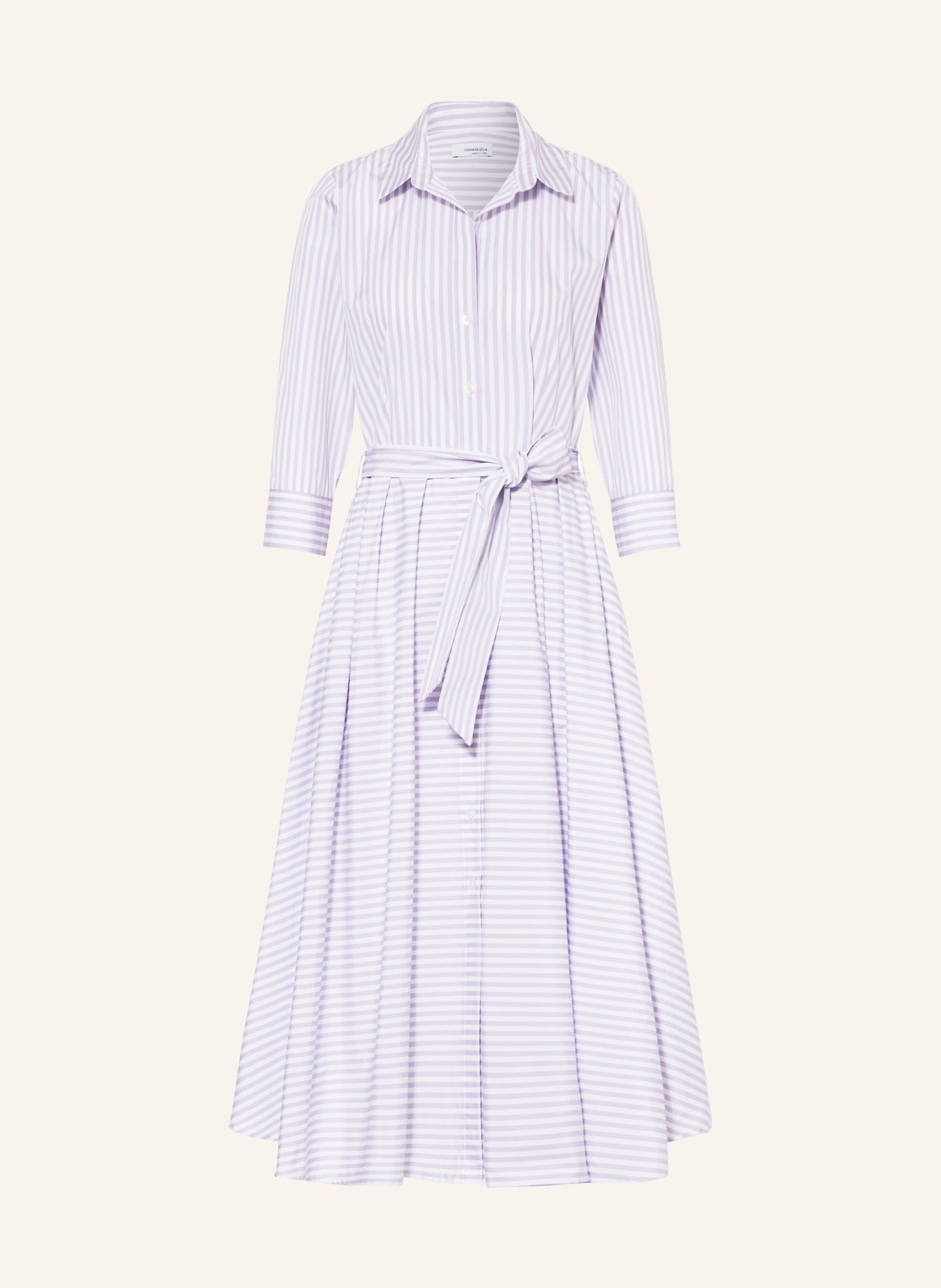 rossana diva Shirt dress with 3/4 sleeves, Color: WHITE/ PURPLE (Image 1)