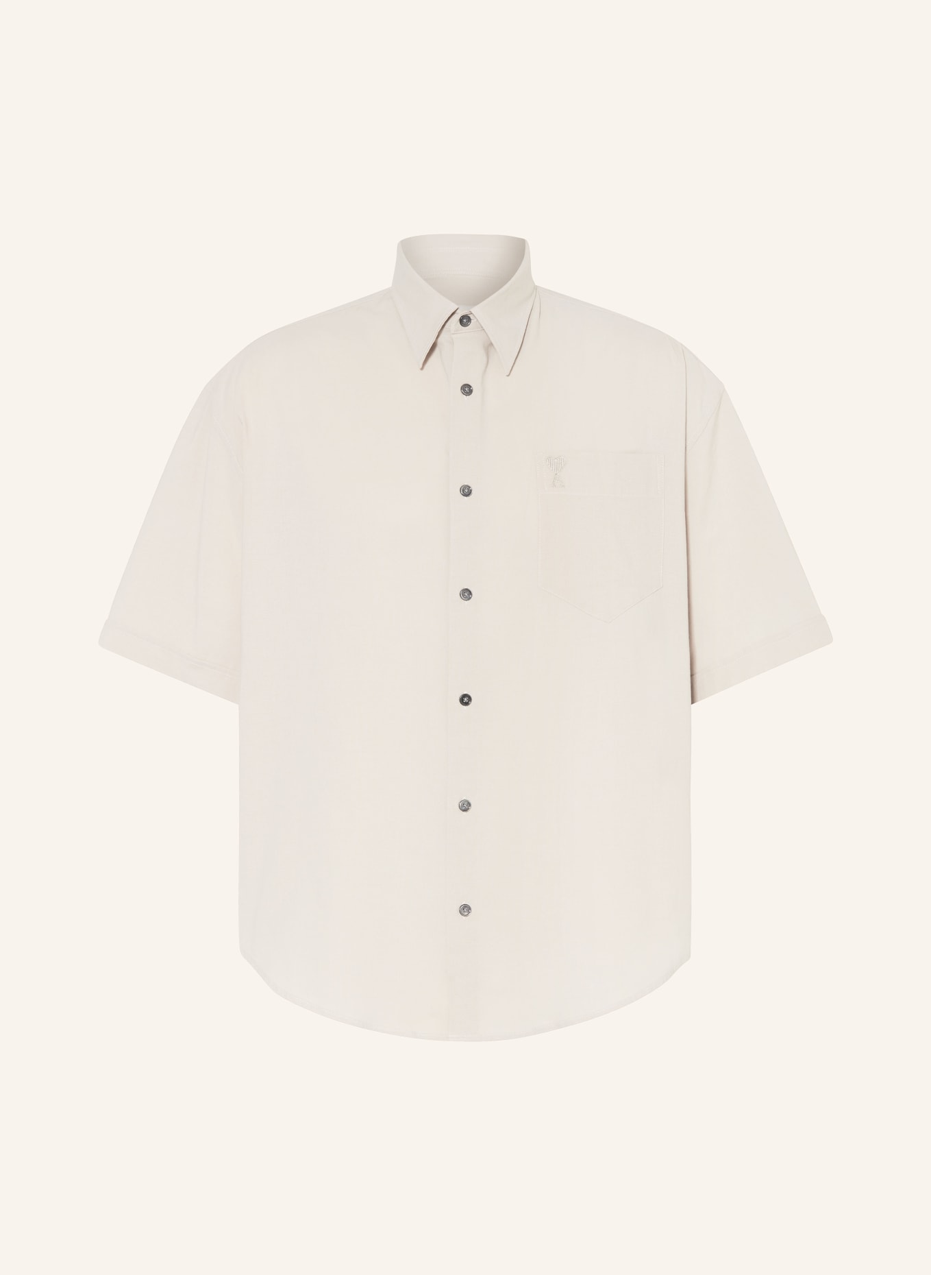 AMI PARIS Short sleeve shirt comfort fit, Color: LIGHT BROWN (Image 1)