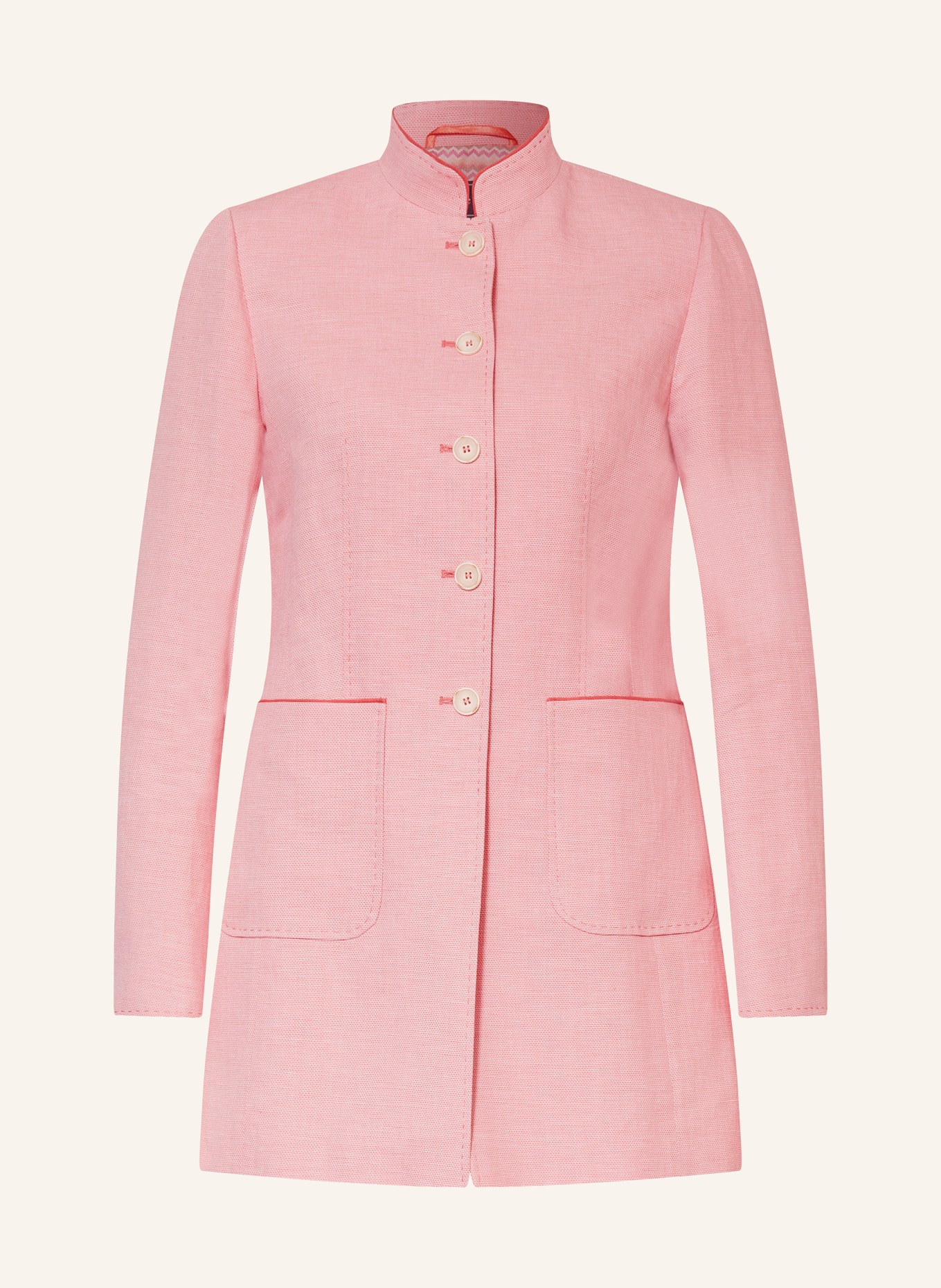 White Label Alpine jacket with linen, Color: PINK (Image 1)
