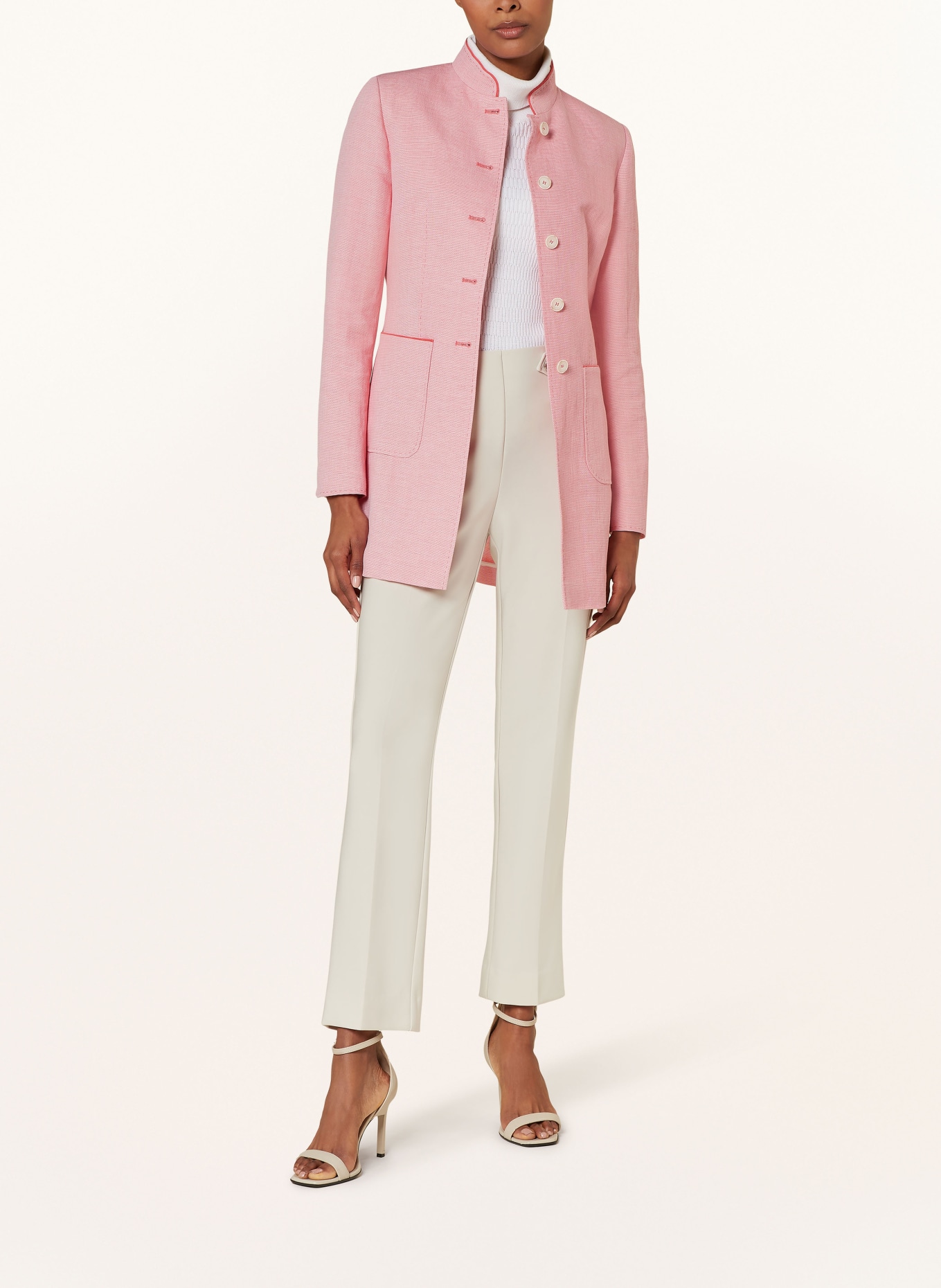 White Label Alpine jacket with linen, Color: PINK (Image 2)