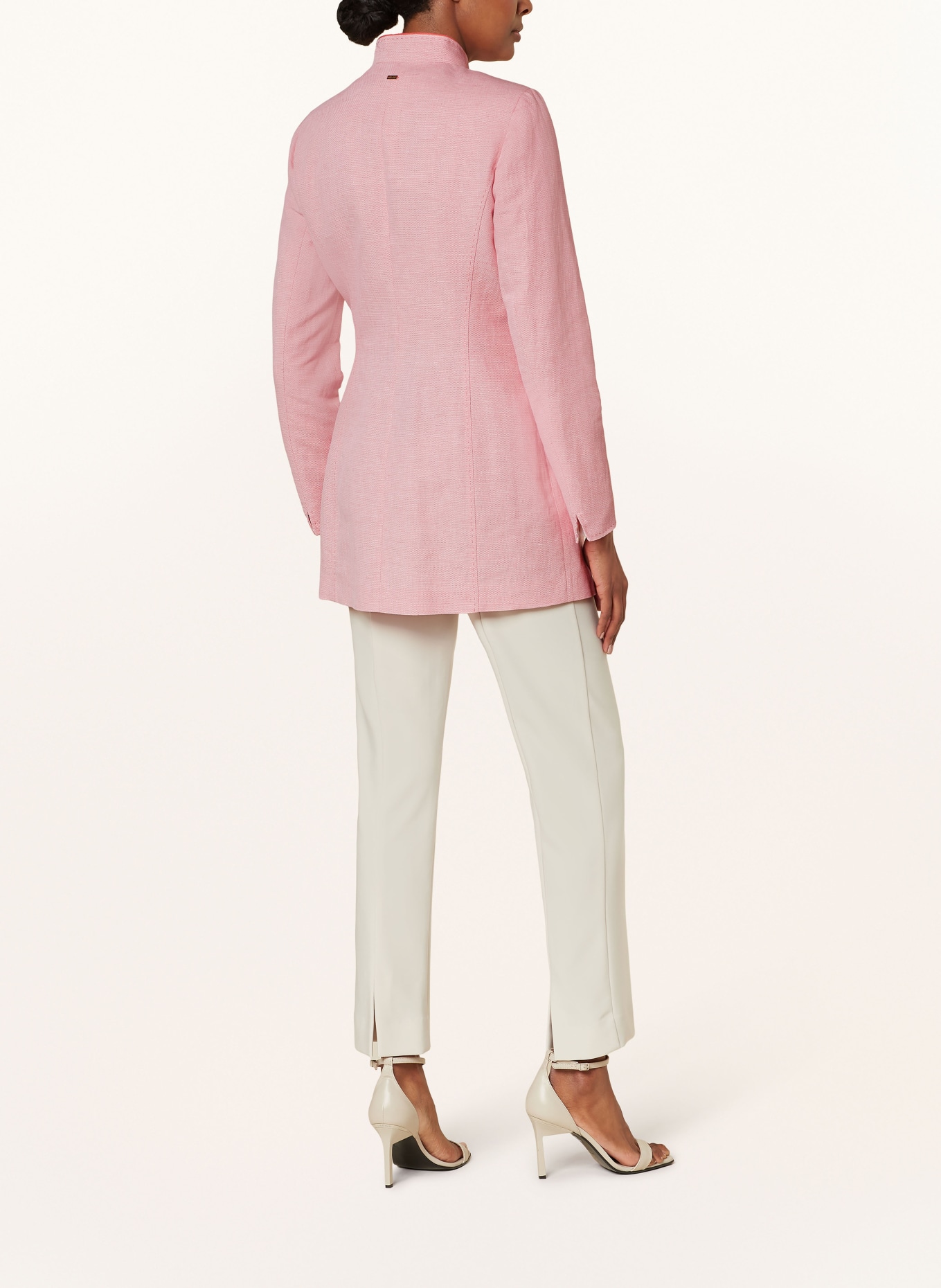 White Label Alpine jacket with linen, Color: PINK (Image 3)