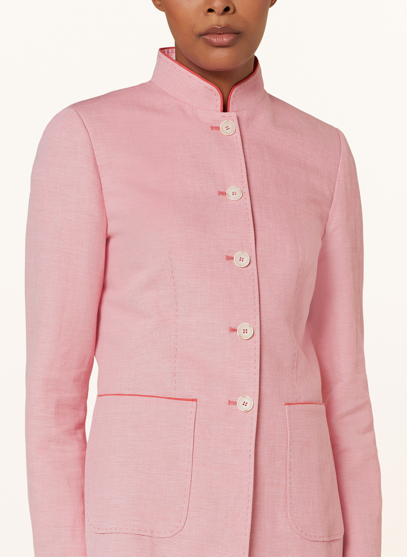 White Label Alpine jacket with linen, Color: PINK (Image 4)
