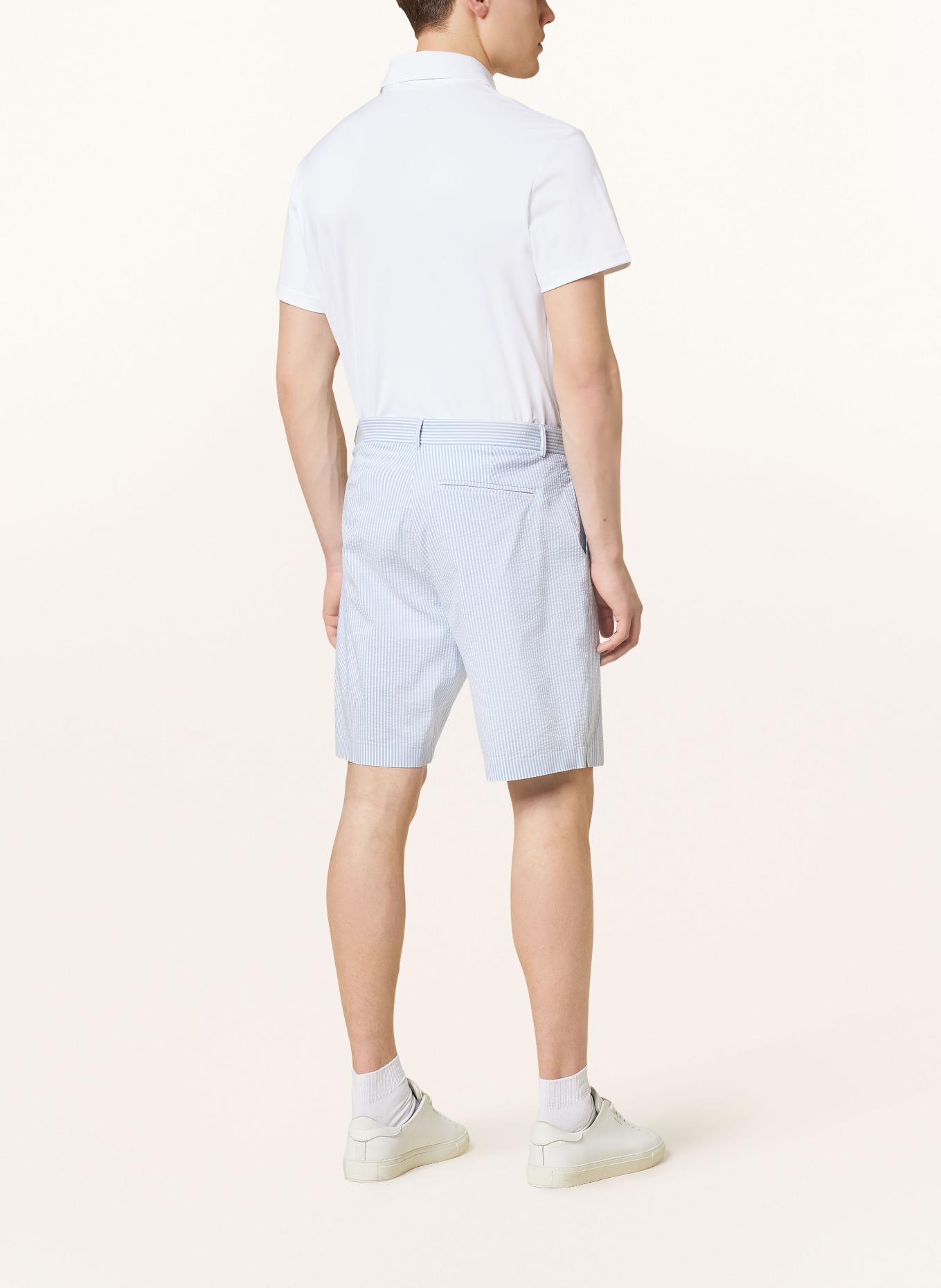 RLX RALPH LAUREN Golf shorts, Color: WHITE/ LIGHT BLUE (Image 3)