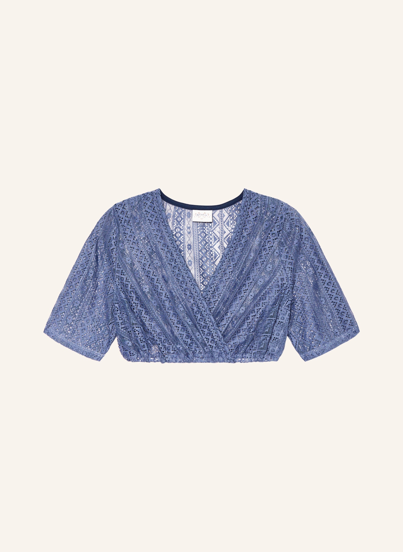 BERWIN & WOLFF Dirndl blouse made of lace, Color: BLUE (Image 1)