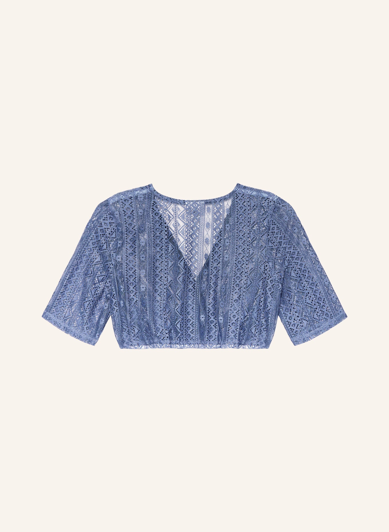 BERWIN & WOLFF Dirndl blouse made of lace, Color: BLUE (Image 2)