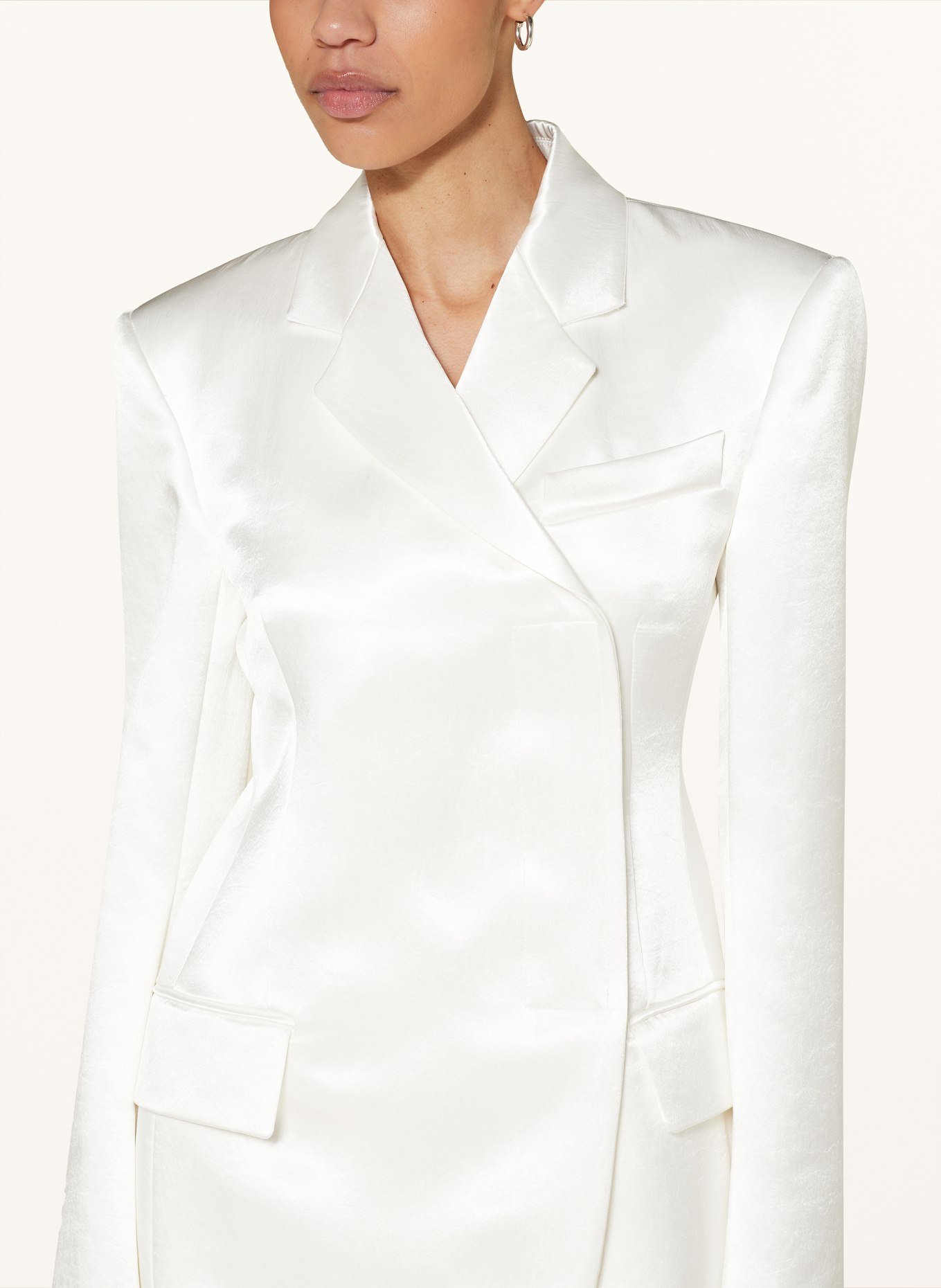 SPORTMAX Satinblazer GLOBALE, Farbe: WEISS (Bild 4)