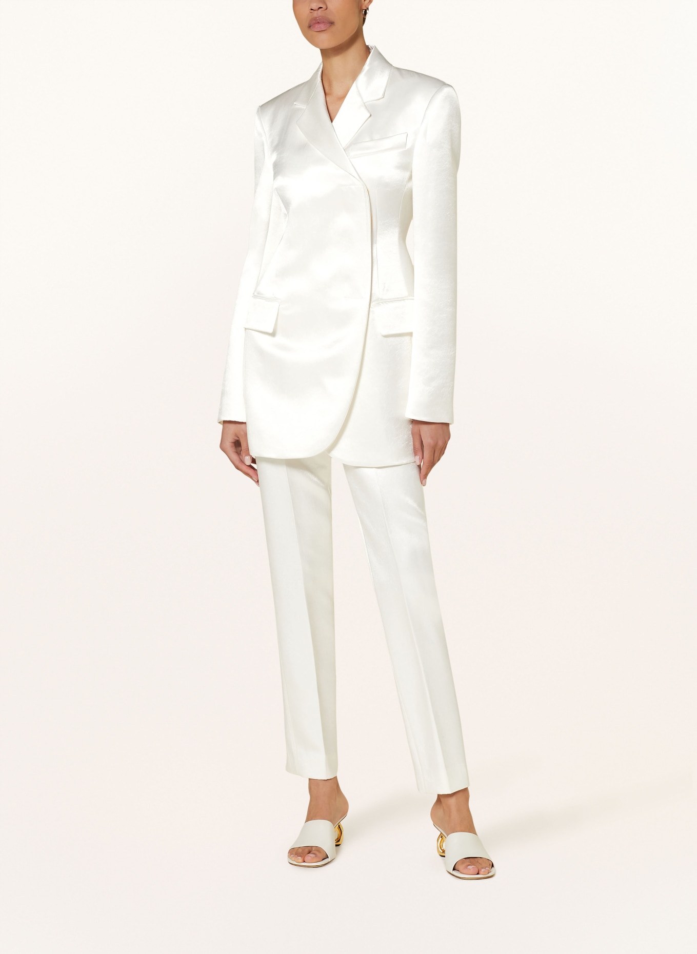 SPORTMAX Satin trousers NETTO, Color: WHITE (Image 2)