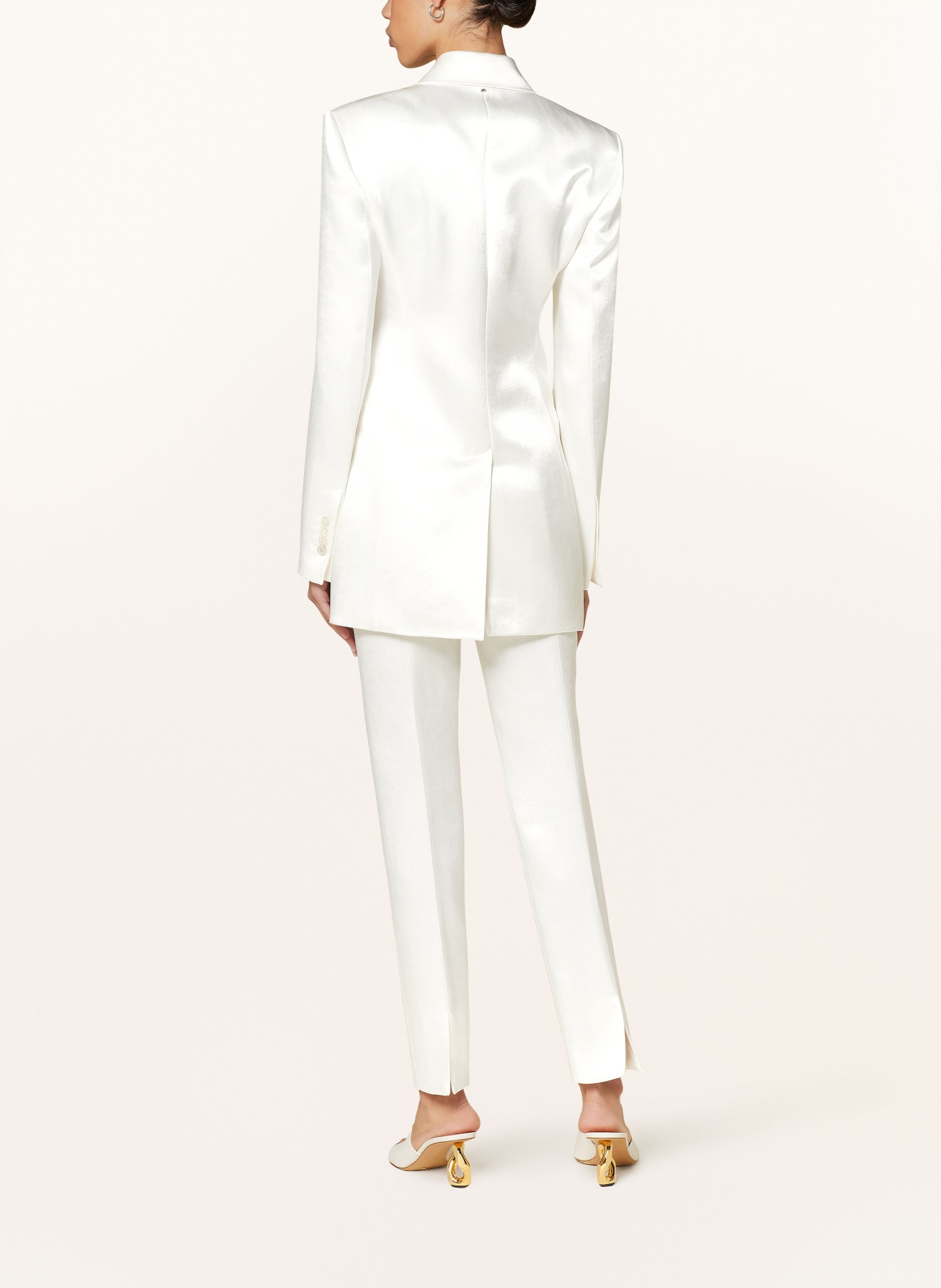 SPORTMAX Satin trousers NETTO, Color: WHITE (Image 3)