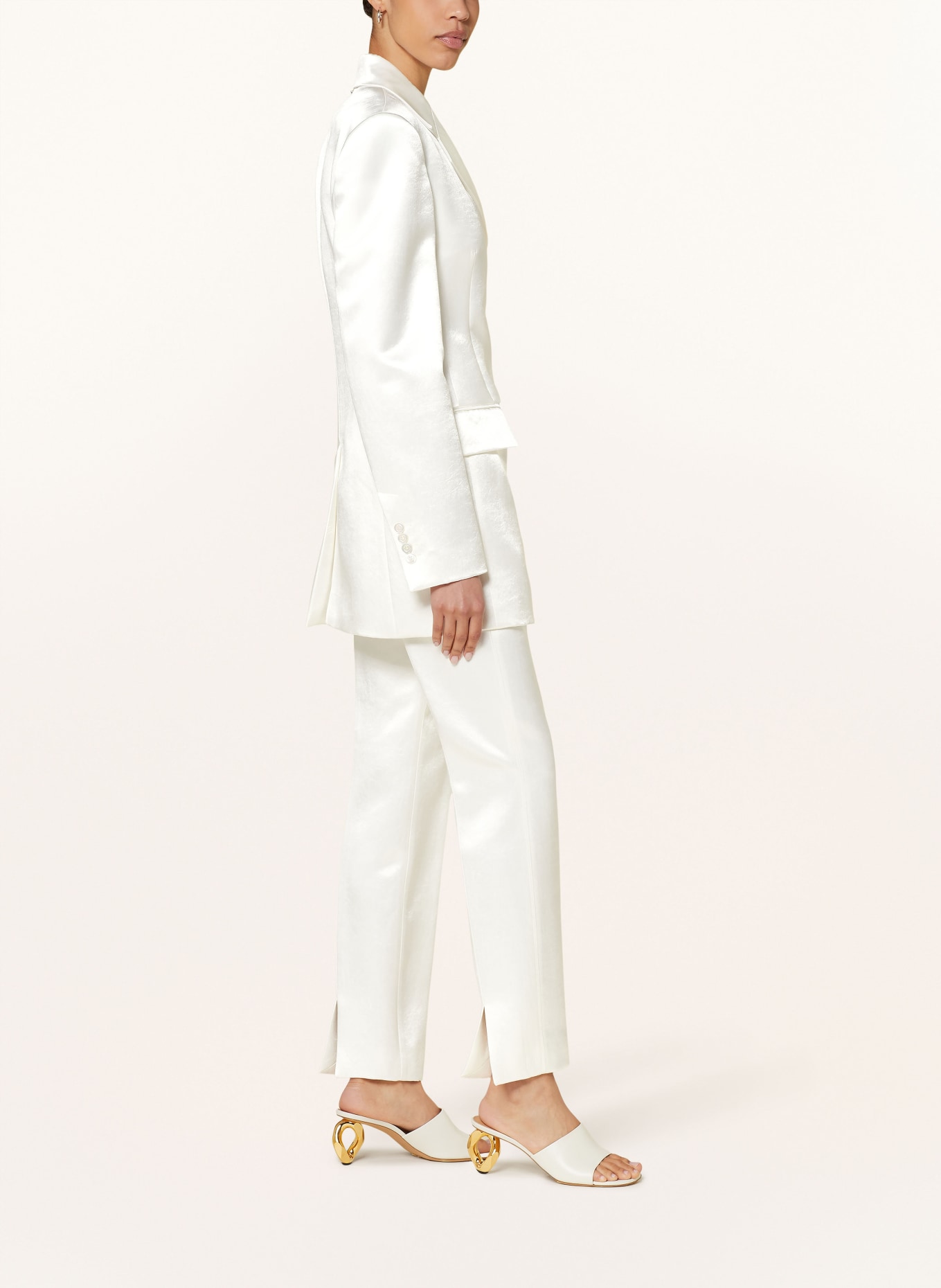 SPORTMAX Satin trousers NETTO, Color: WHITE (Image 4)
