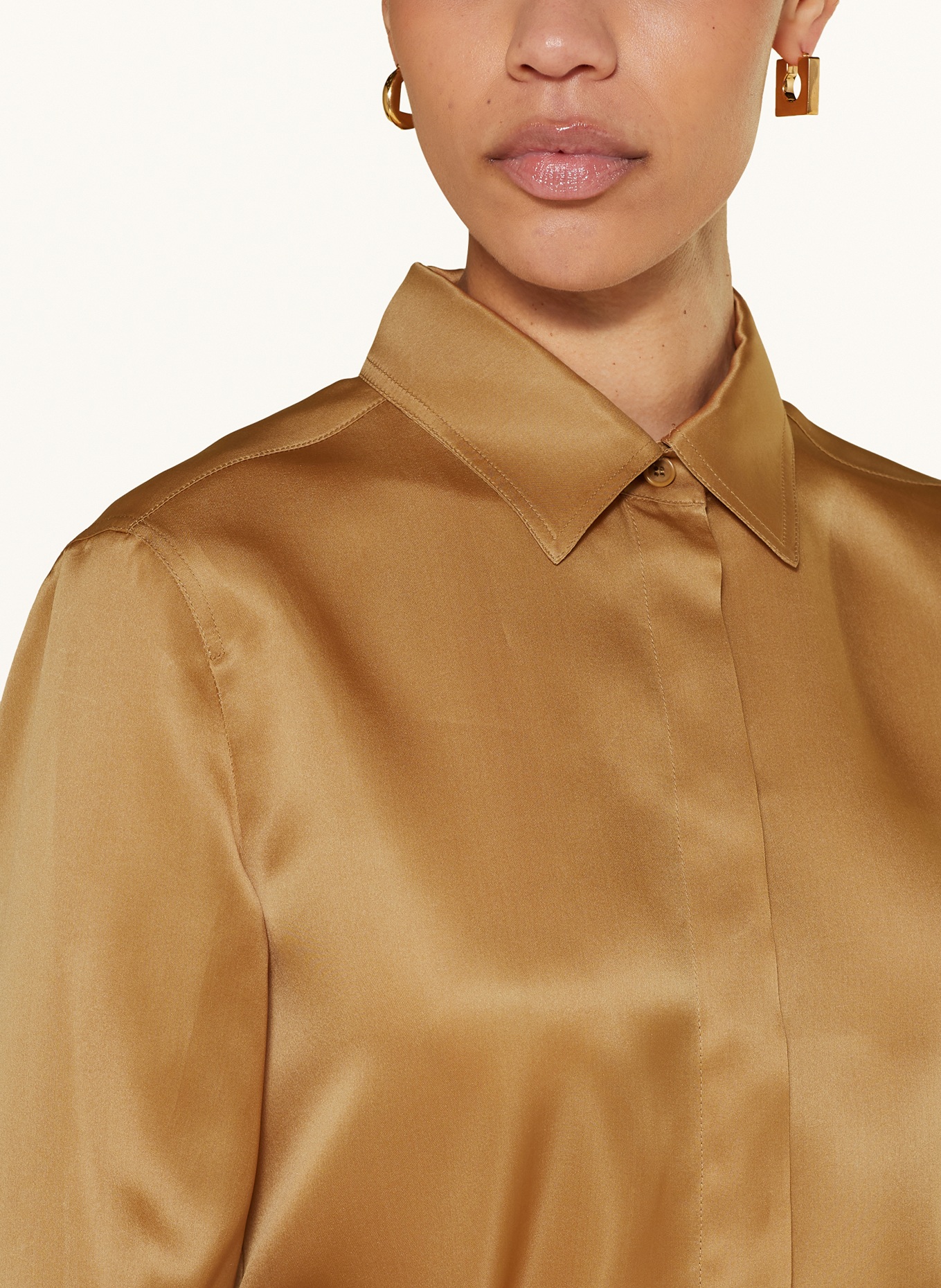 Max Mara Shirt blouse NOLA in silk, Color: DARK YELLOW (Image 4)