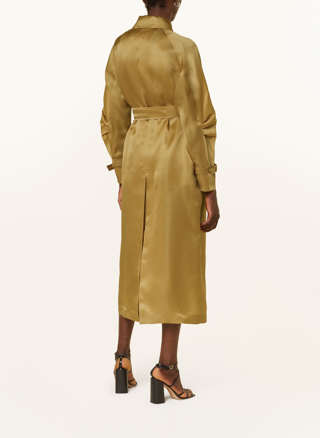 Max Mara Trench coat SACCO in silk, Color: LIGHT BROWN (Image 3)