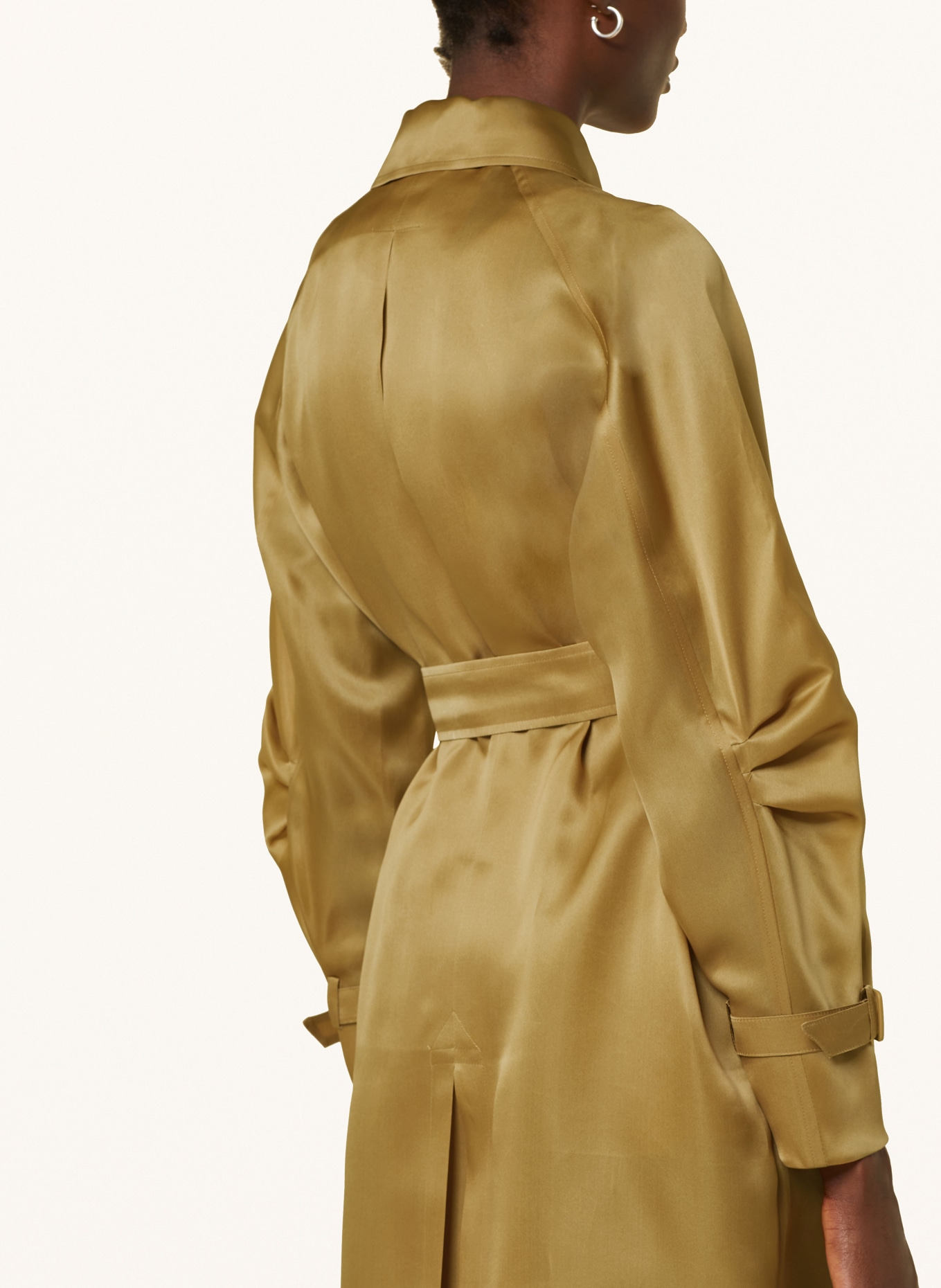 Max Mara Trench coat SACCO in silk, Color: LIGHT BROWN (Image 5)