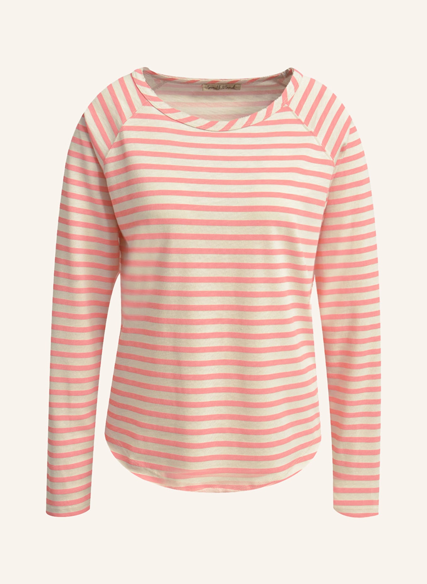 Smith & Soul Long sleeve shirt, Color: LIGHT RED/ BEIGE (Image 1)