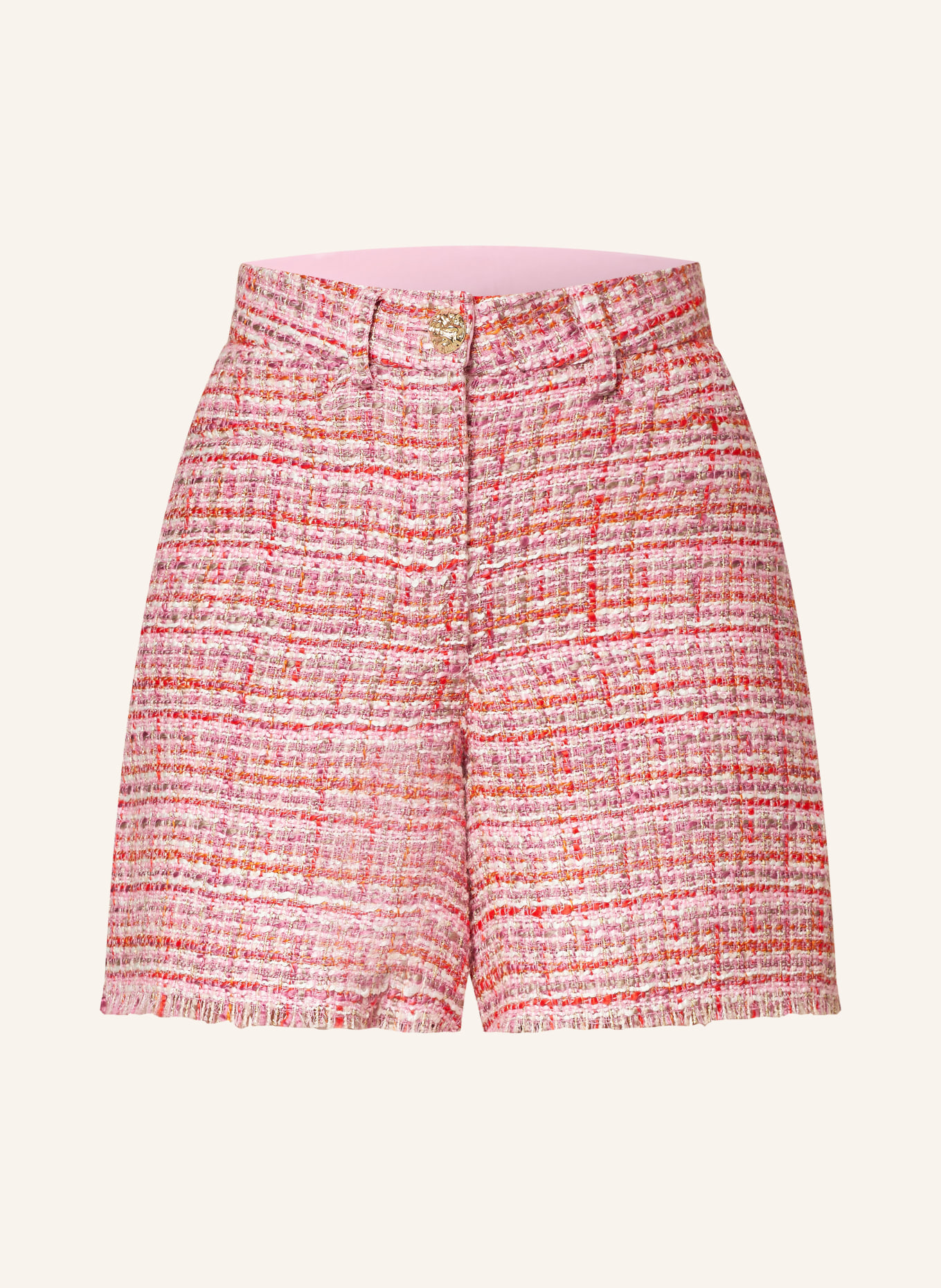 Smith & Soul Tweed shorts, Color: PINK/ PURPLE/ RED (Image 1)