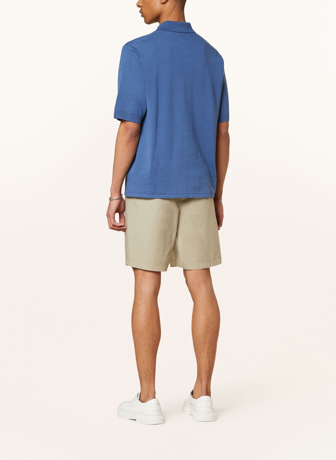 NORSE PROJECTS Knit shirt with linen, Color: BLUE (Image 3)