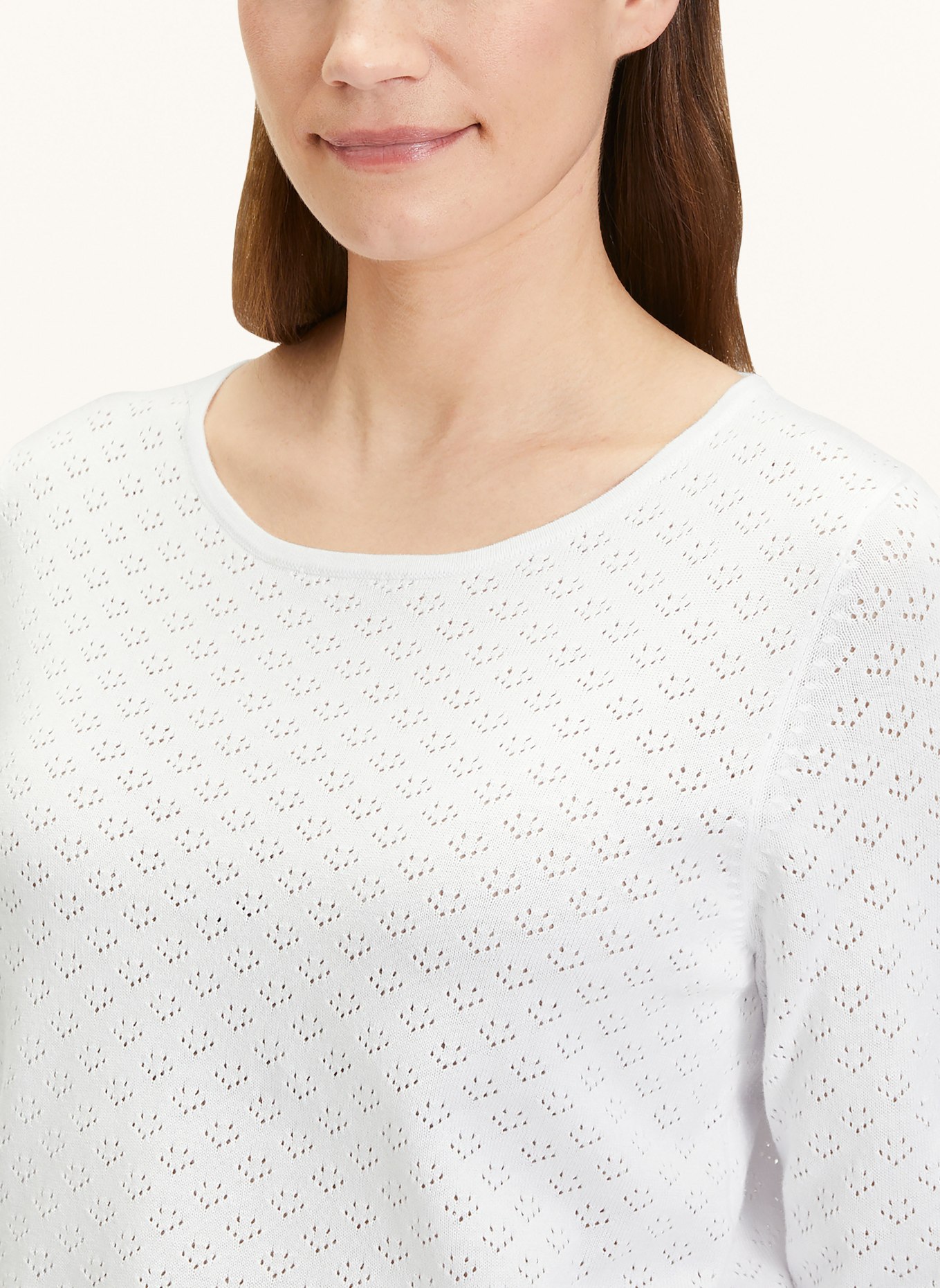 CARTOON Sweater with 3/4 sleeves, Color: WHITE (Image 4)