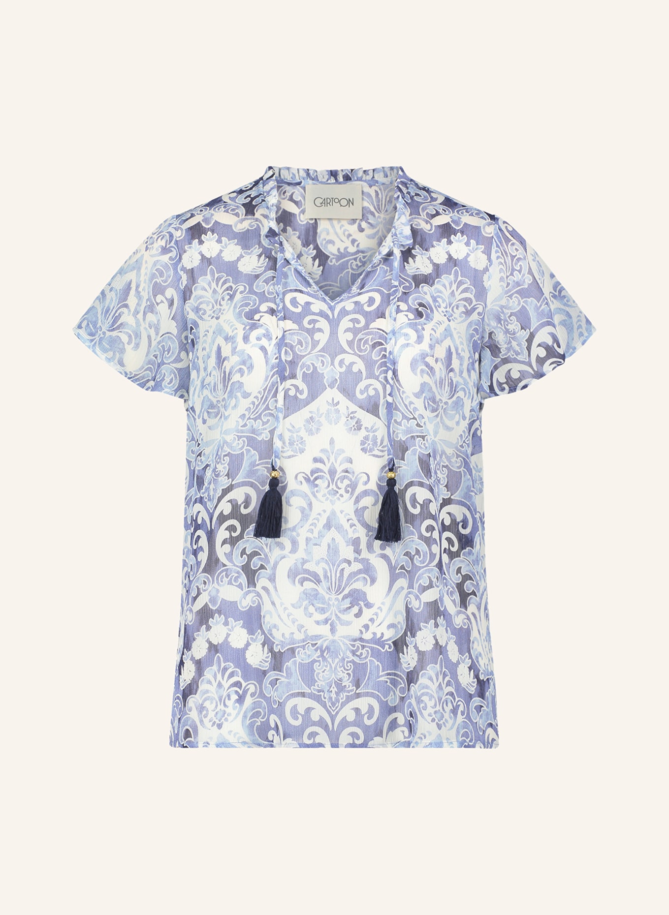 CARTOON Shirt blouse, Color: WHITE/ BLUE (Image 1)