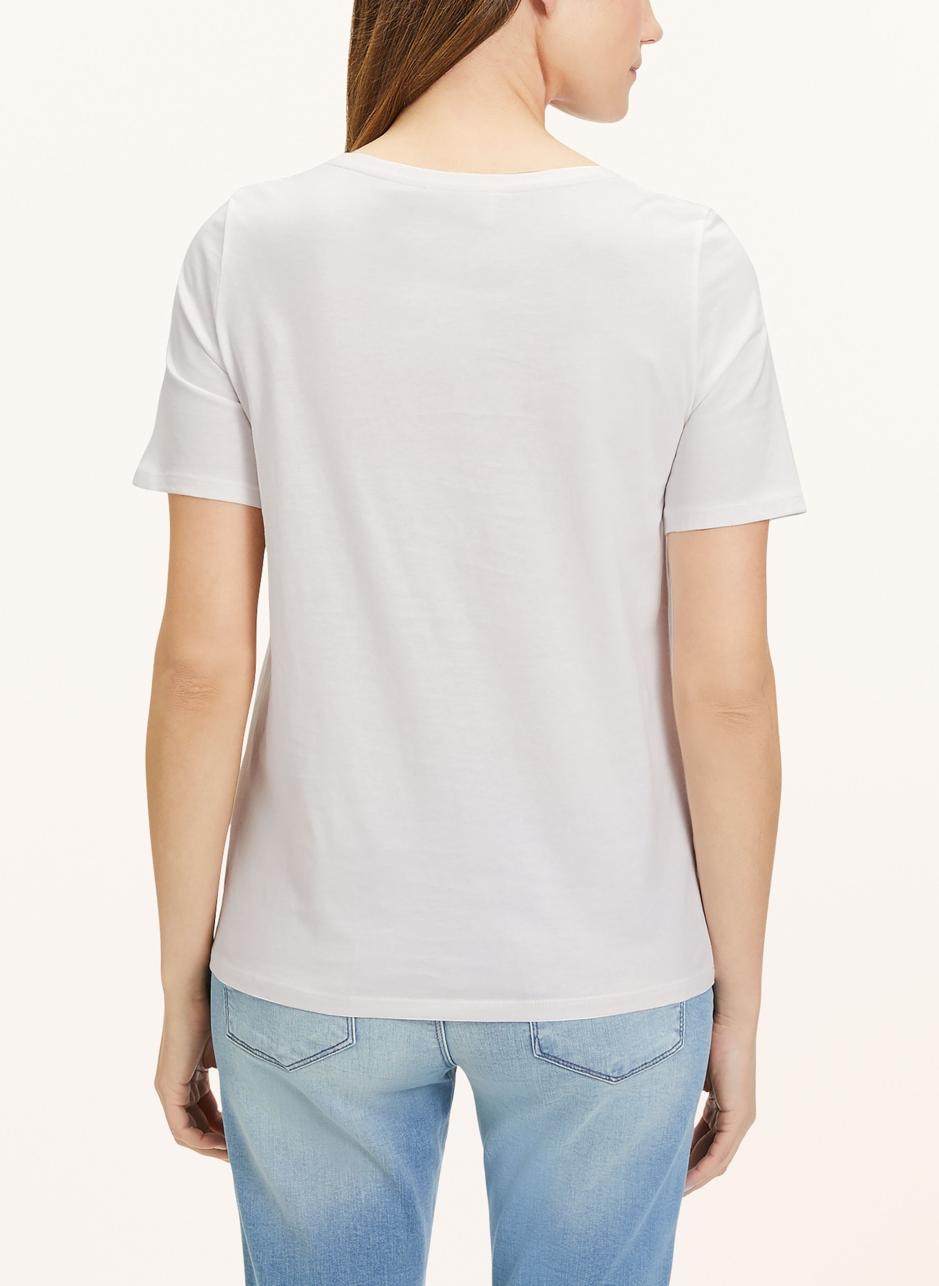 CARTOON T-shirt with sequins, Color: WHITE/ ECRU/ ORANGE (Image 3)