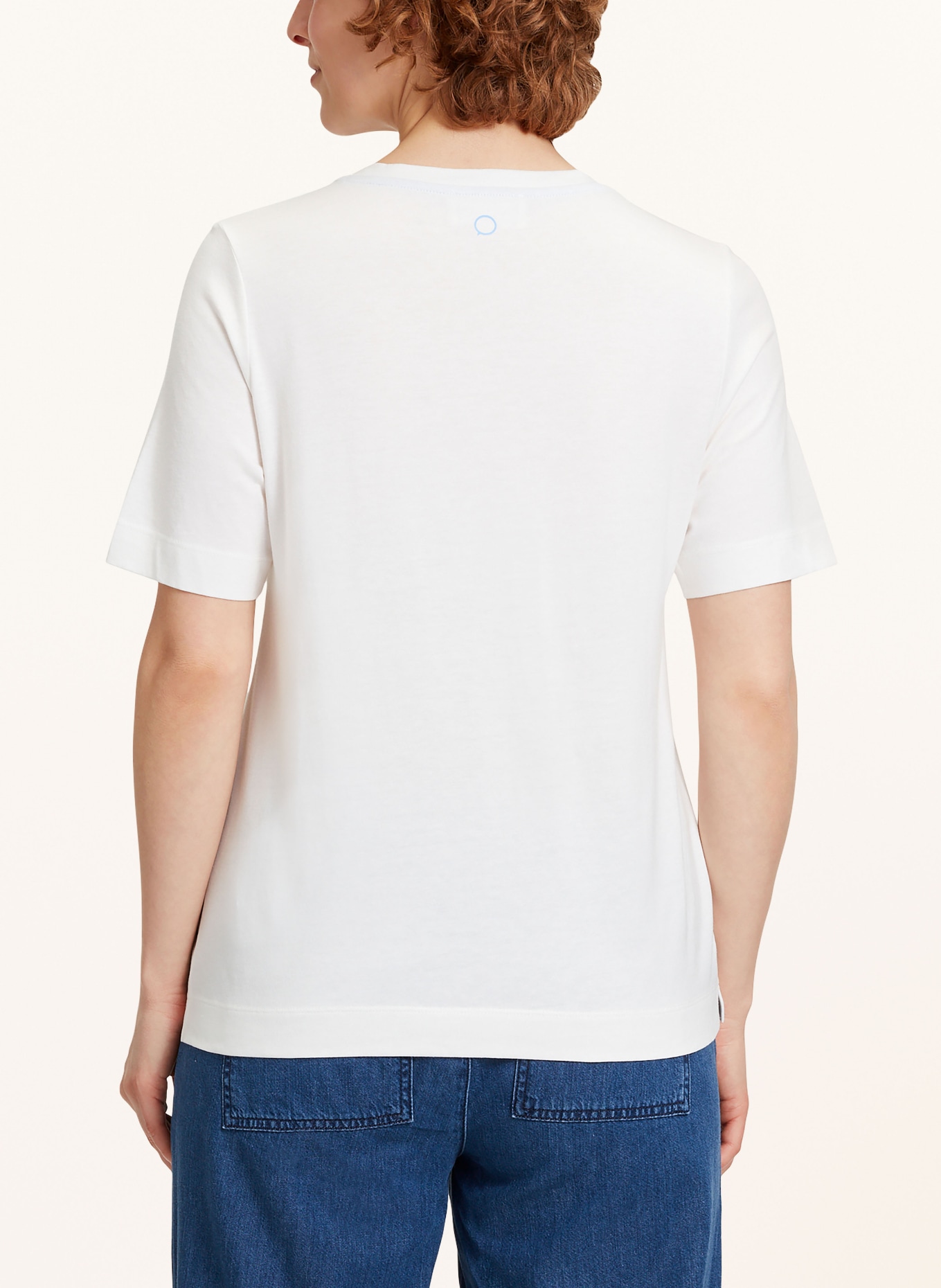 CARTOON T-Shirt mit Pailletten, Farbe: WEISS/ BLAU (Bild 3)