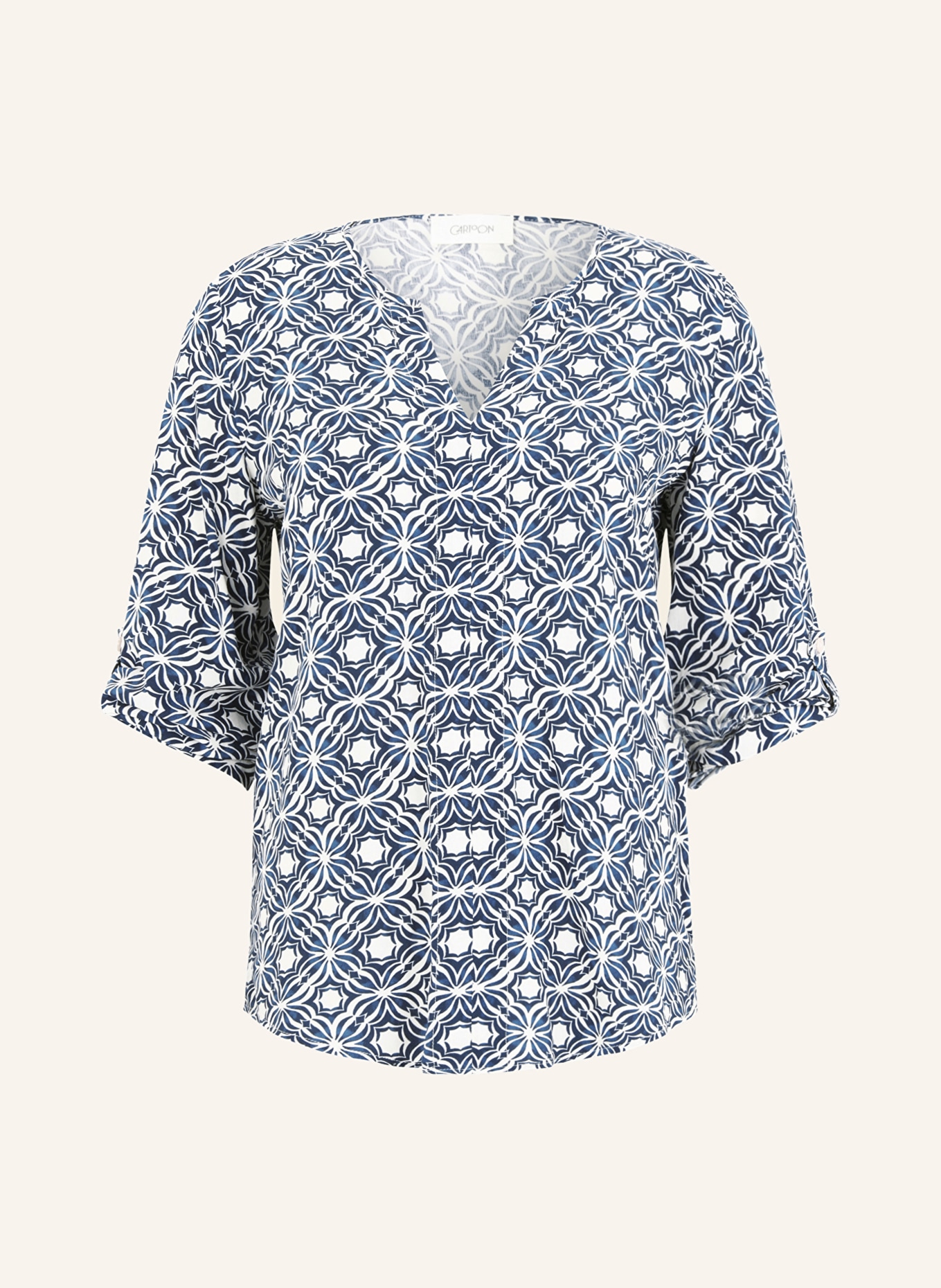 CARTOON Shirt blouse, Color: WHITE/ DARK BLUE (Image 1)