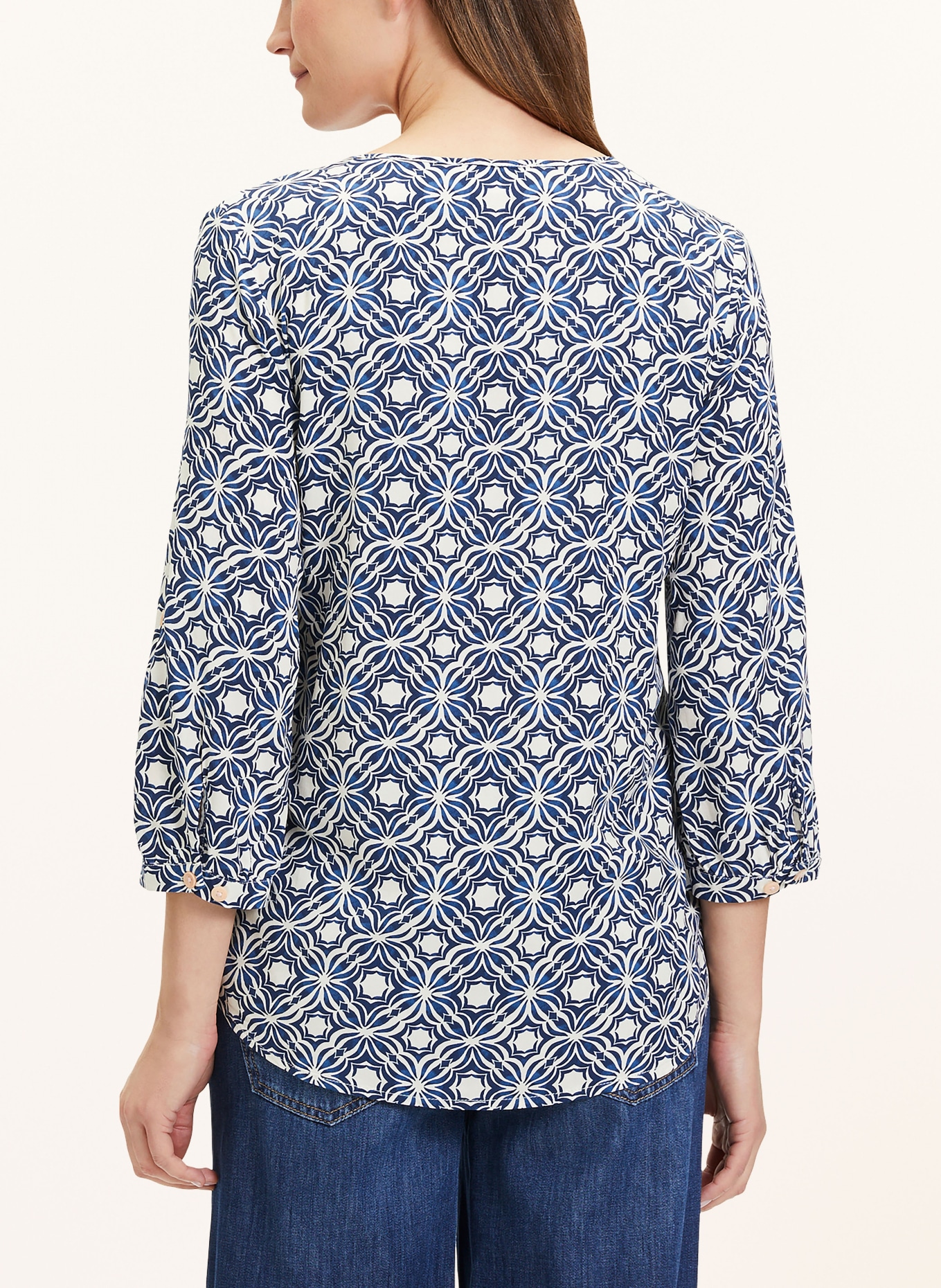 CARTOON Shirt blouse, Color: WHITE/ DARK BLUE (Image 3)
