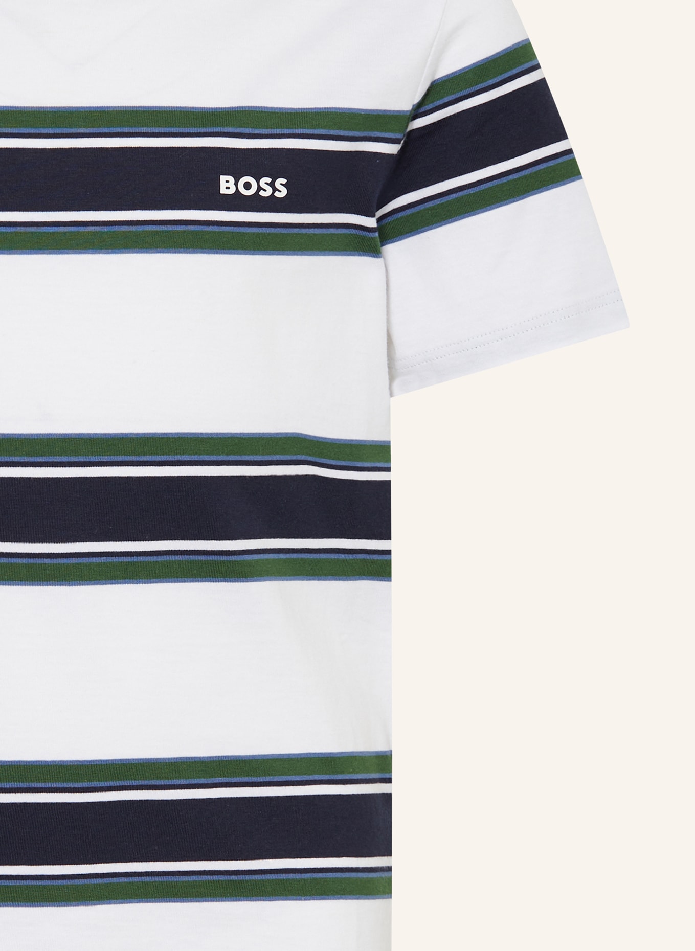 BOSS T-Shirt, Farbe: WEISS/ DUNKELBLAU/ GRÜN (Bild 3)