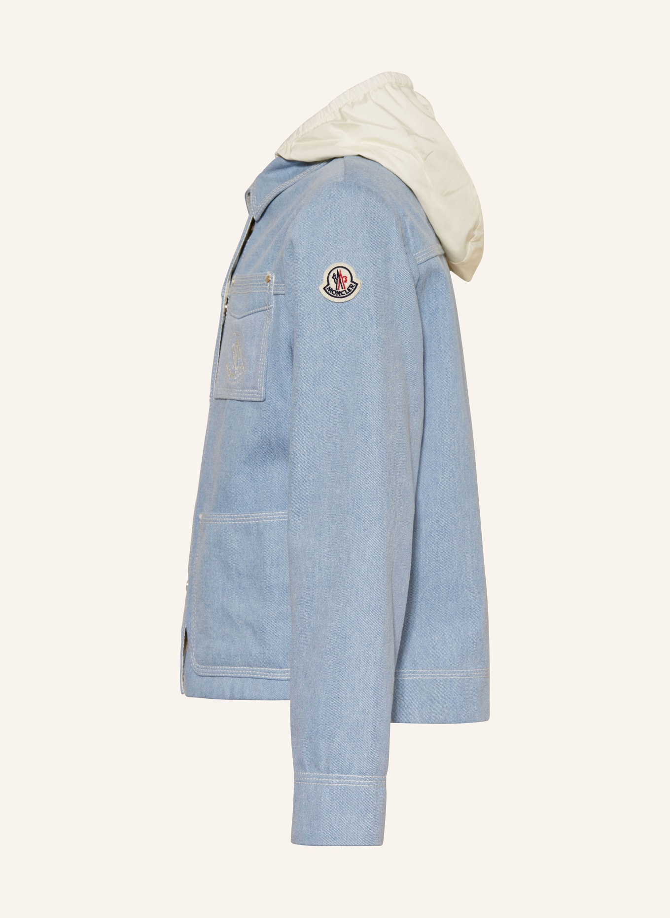 MONCLER enfant Džínová bunda ESBLY s odnímatelnou kapucí, Barva: TMAVĚ MODRÁ/ REŽNÁ (Obrázek 4)