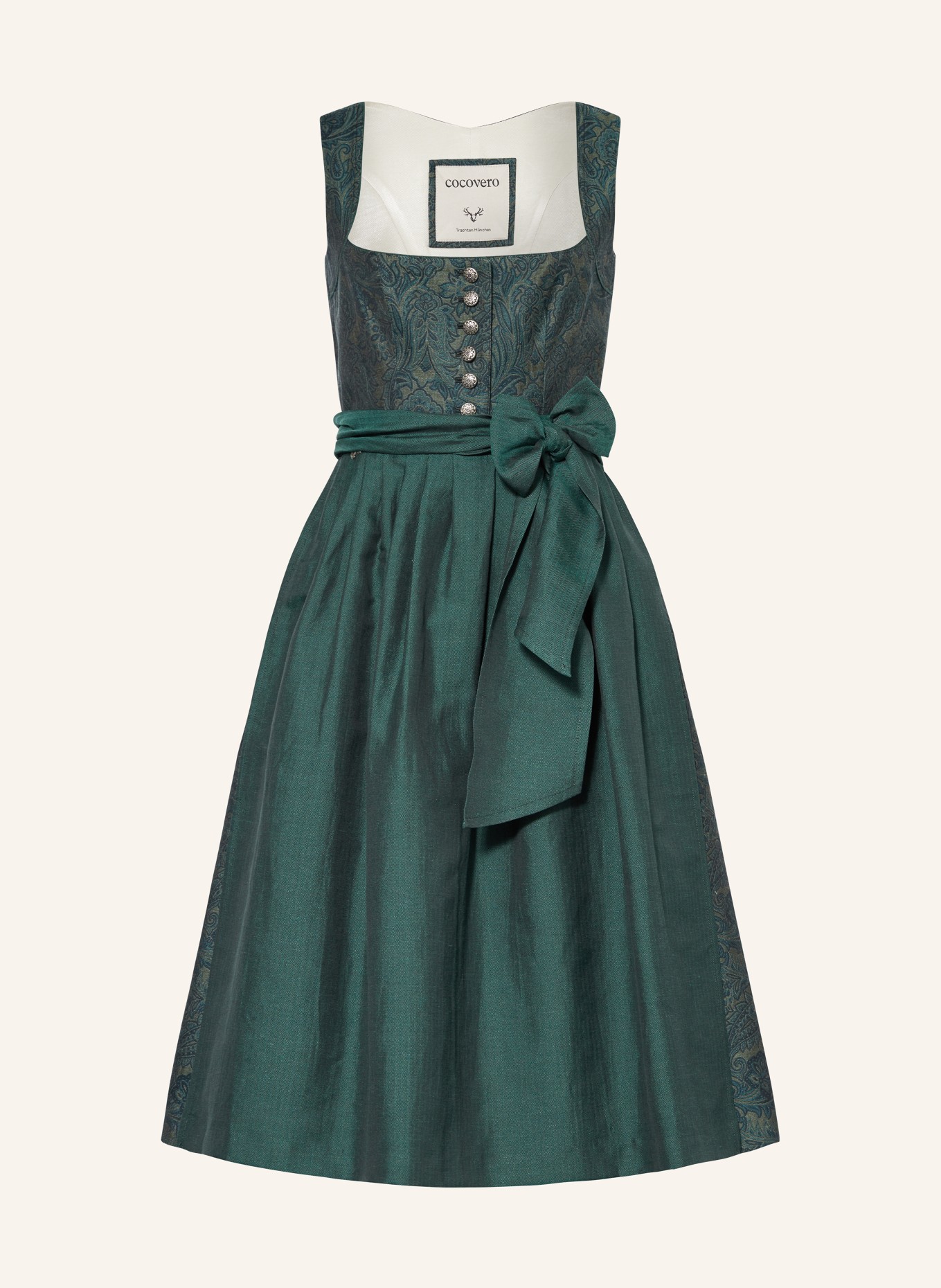 CocoVero Sukienka bawarska HEDI, Kolor: ZIELONY/ CIEMNOZIELONY/ PETROL (Obrazek 1)