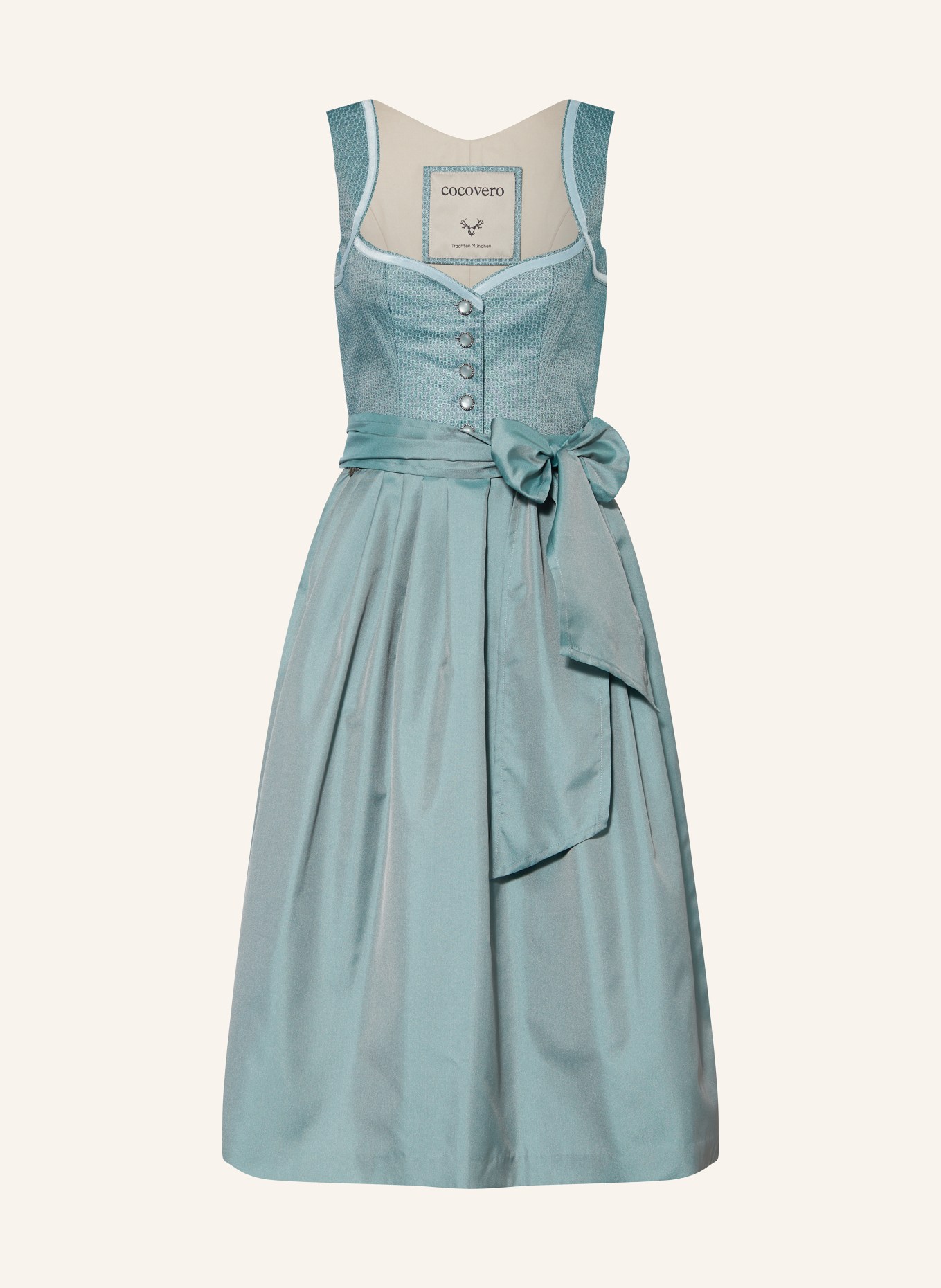 CocoVero Sukienka bawarska JOSEPHINE, Kolor: PETROL/ TURKUSOWY (Obrazek 1)