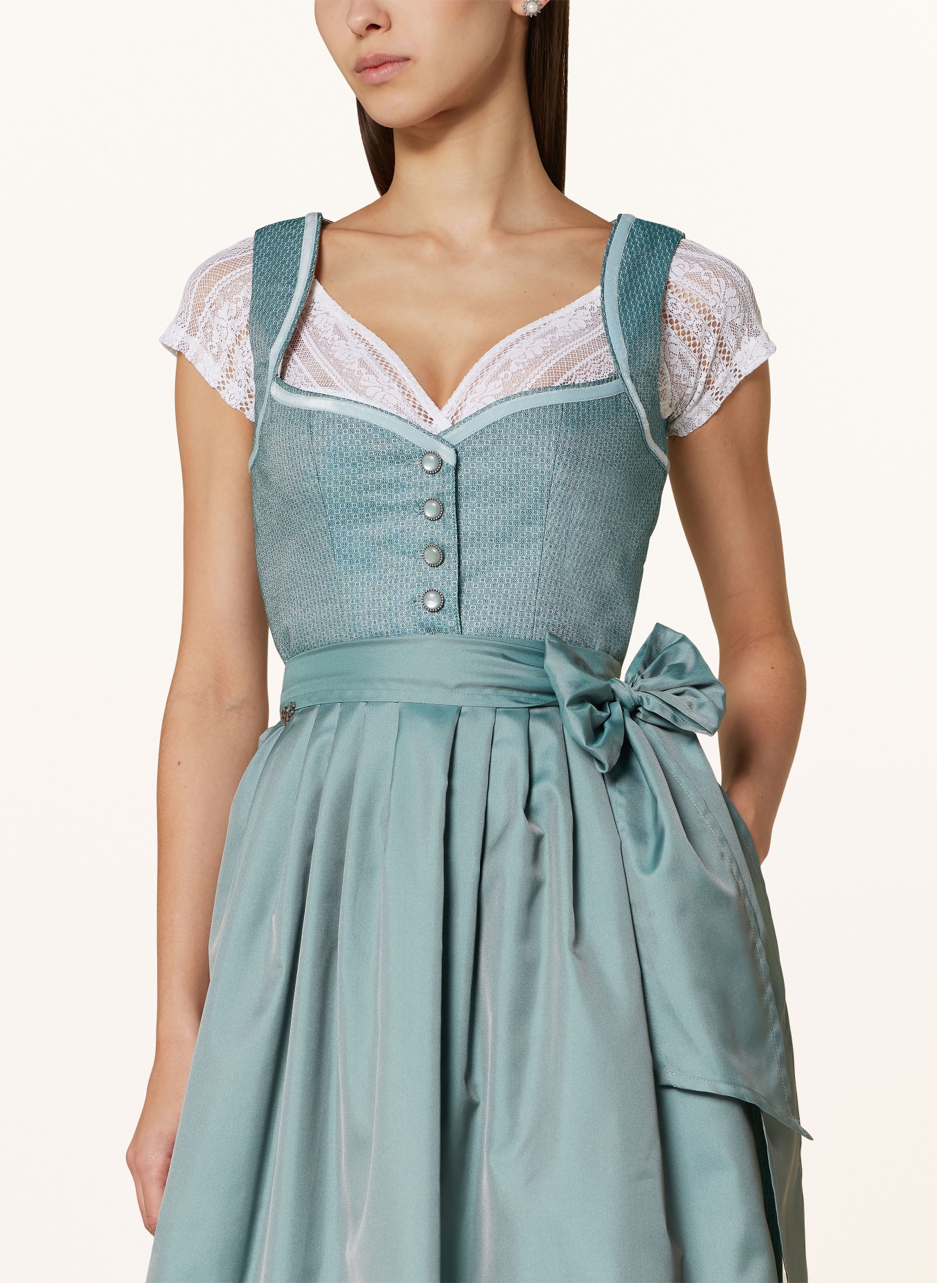 CocoVero Sukienka bawarska JOSEPHINE, Kolor: PETROL/ TURKUSOWY (Obrazek 4)