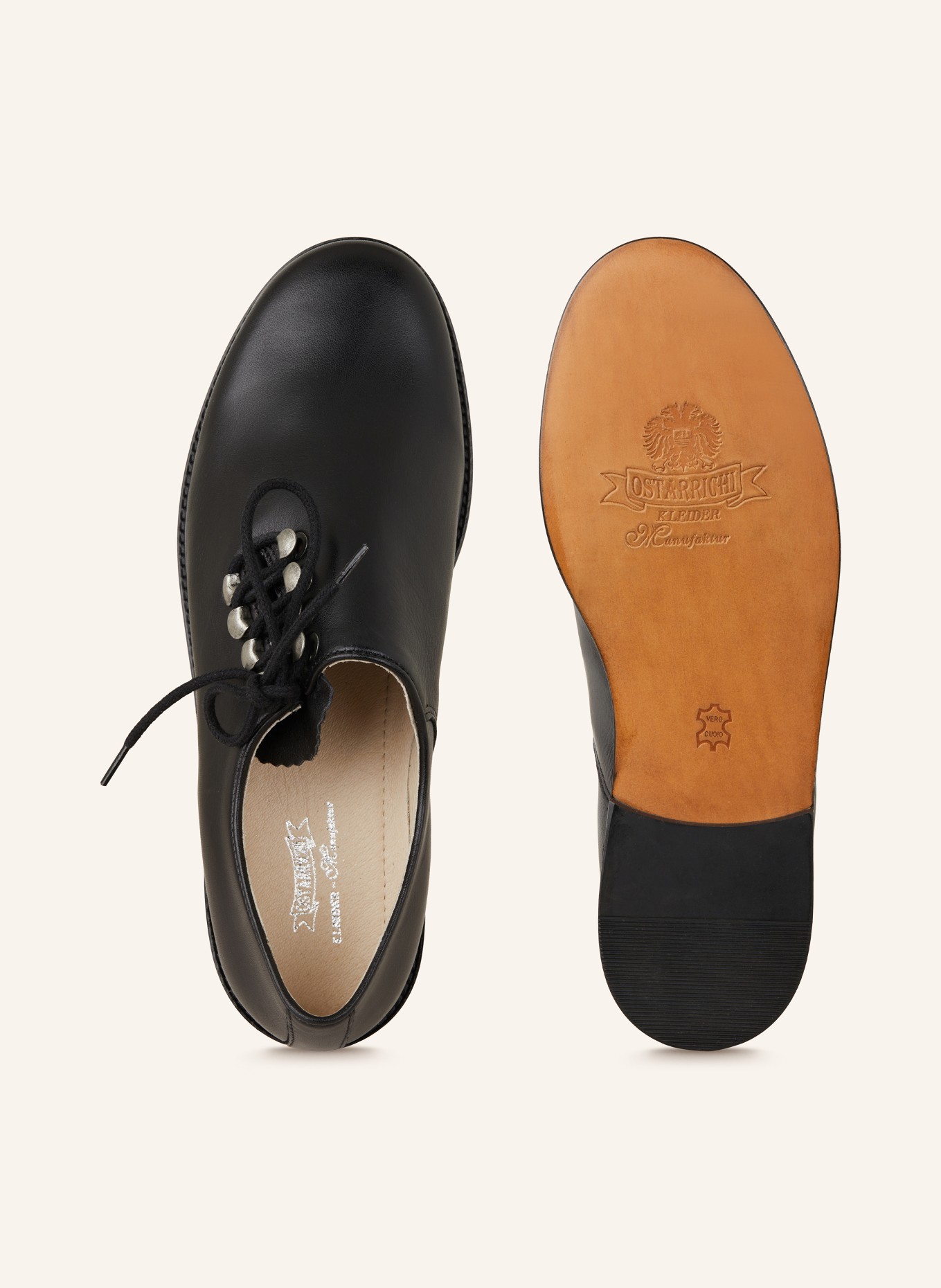 OSTARRICHI Trachten lace-up shoes, Color: BLACK (Image 5)
