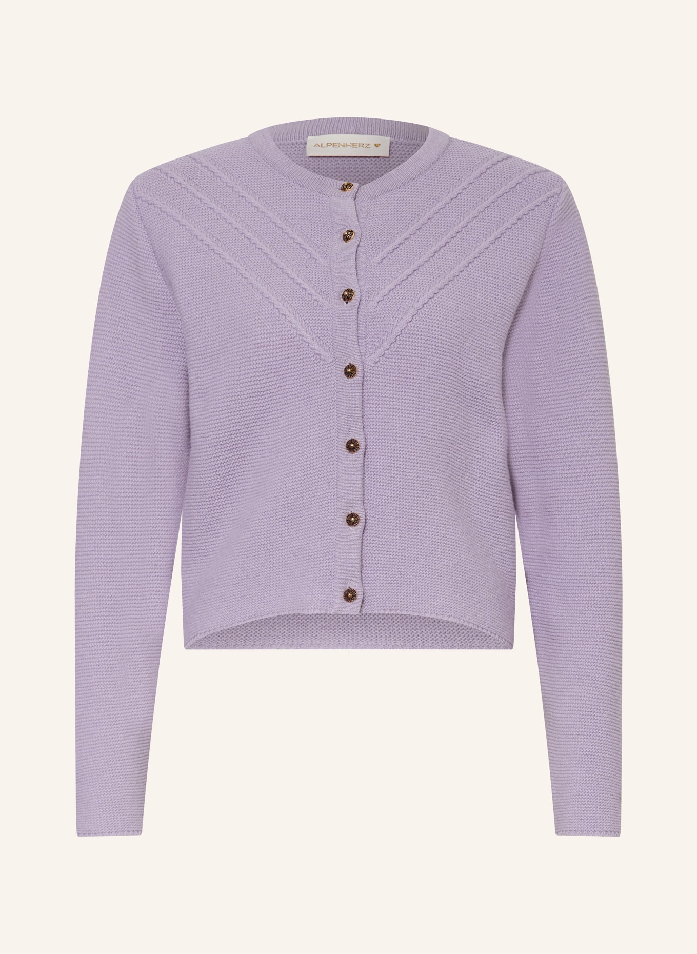 AlpenHERZ Strickjanker ELANIE: HELLLILA