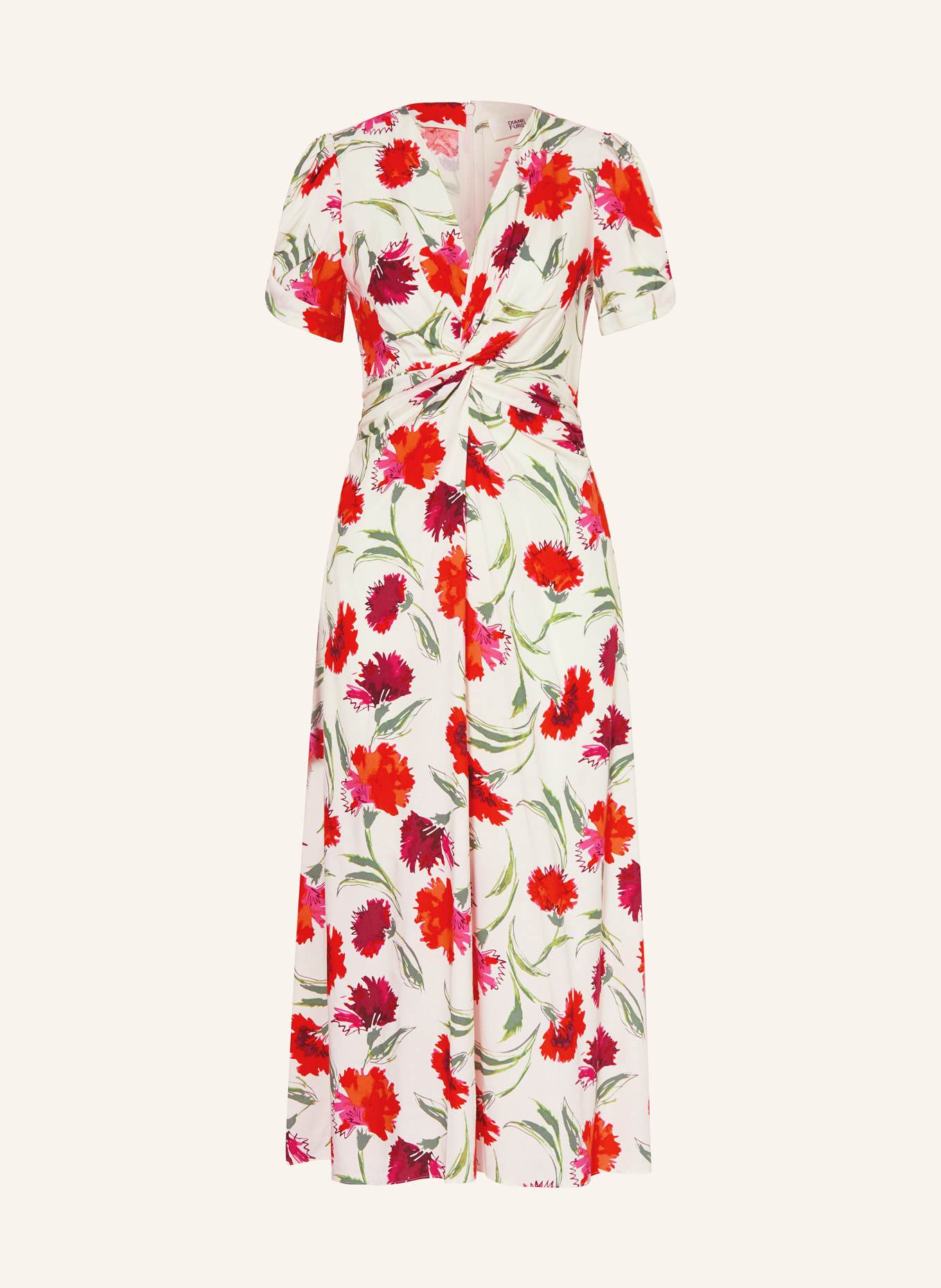 DIANE VON FURSTENBERG Dress CLARK, Color: RED/ WHITE/ GREEN (Image 1)