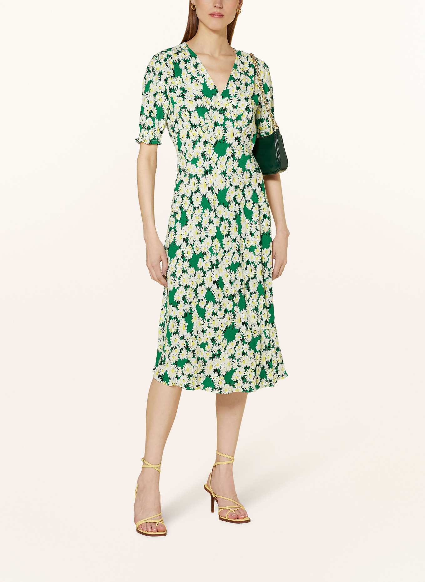 DIANE VON FURSTENBERG Dress JEMMA, Color: GREEN/ YELLOW/ WHITE (Image 2)