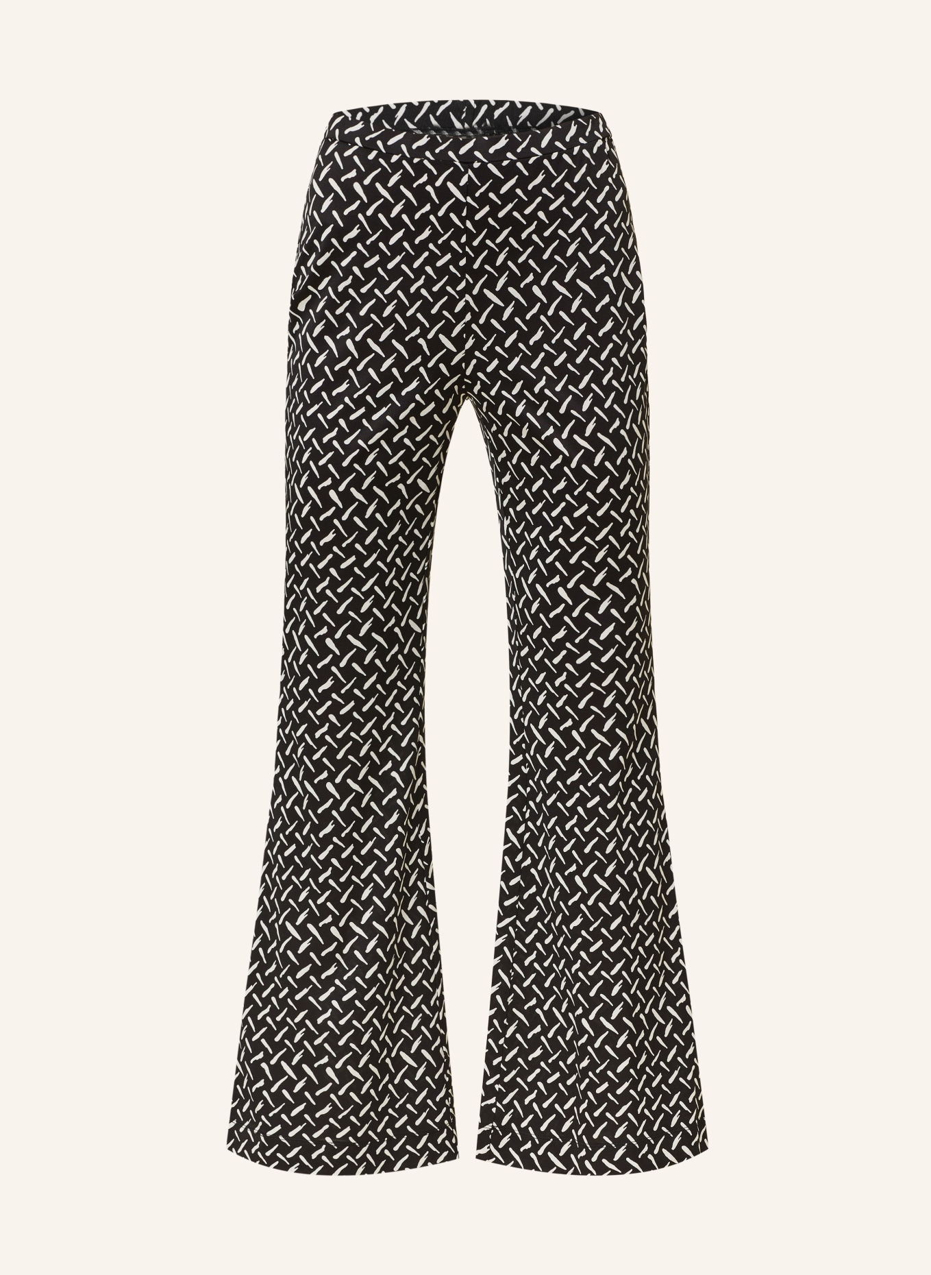 DIANE VON FURSTENBERG Bootcut trousers BROOKLYN, Color: BLACK/ WHITE (Image 1)