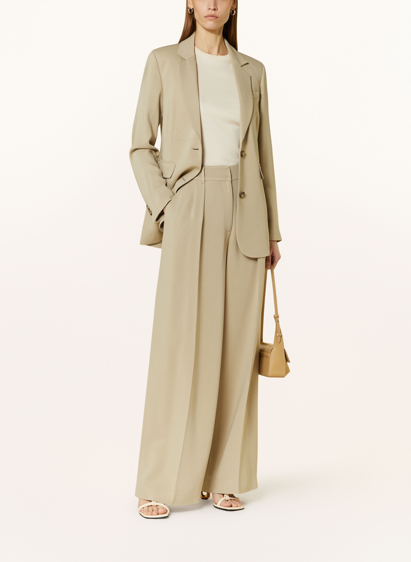 ANFINY Wide leg trousers HELEN, Color: LIGHT GREEN (Image 2)
