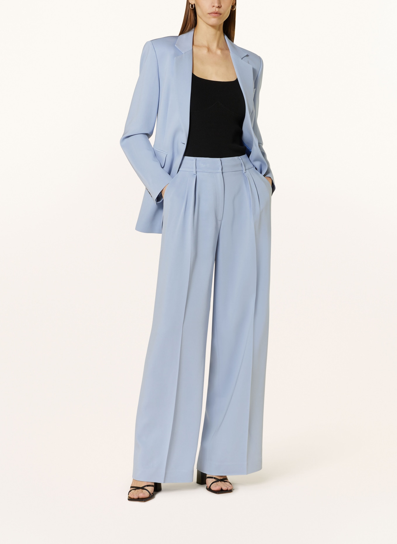 ANFINY Wide leg trousers HELEN, Color: LIGHT BLUE (Image 2)