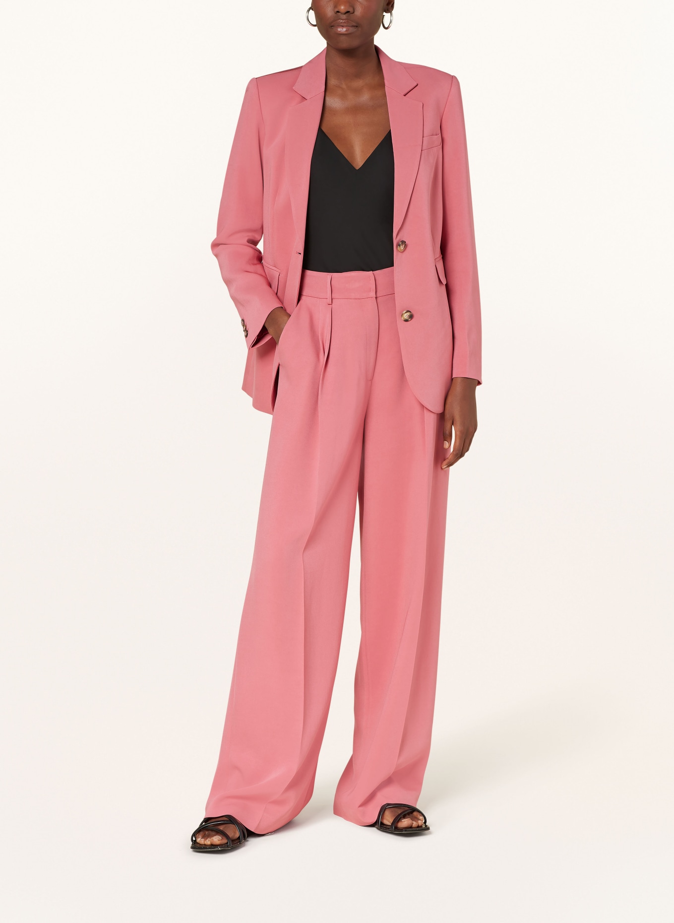 ANFINY Wide leg trousers HELEN, Color: LIGHT RED (Image 2)