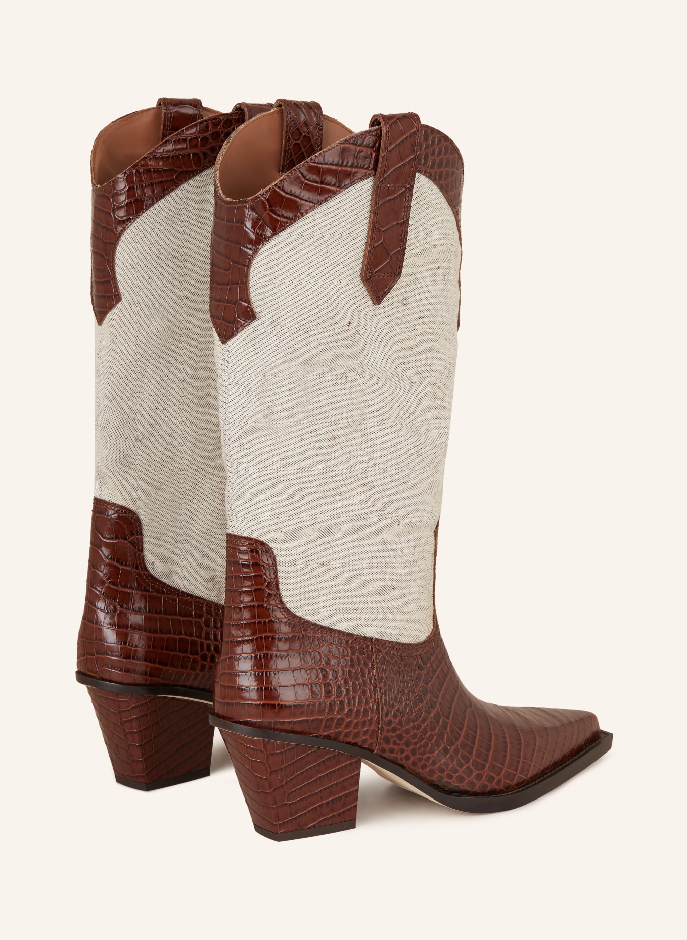 PARIS TEXAS Cowboy boots ROSARIO: LIGHT BROWN / BROWN