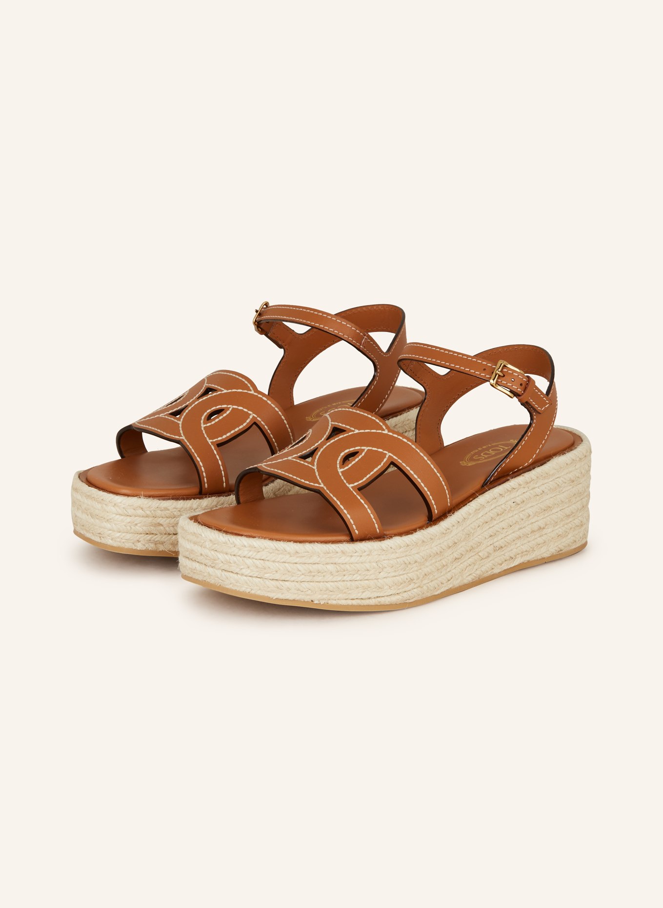 TOD'S Wedges, Color: BROWN (Image 1)